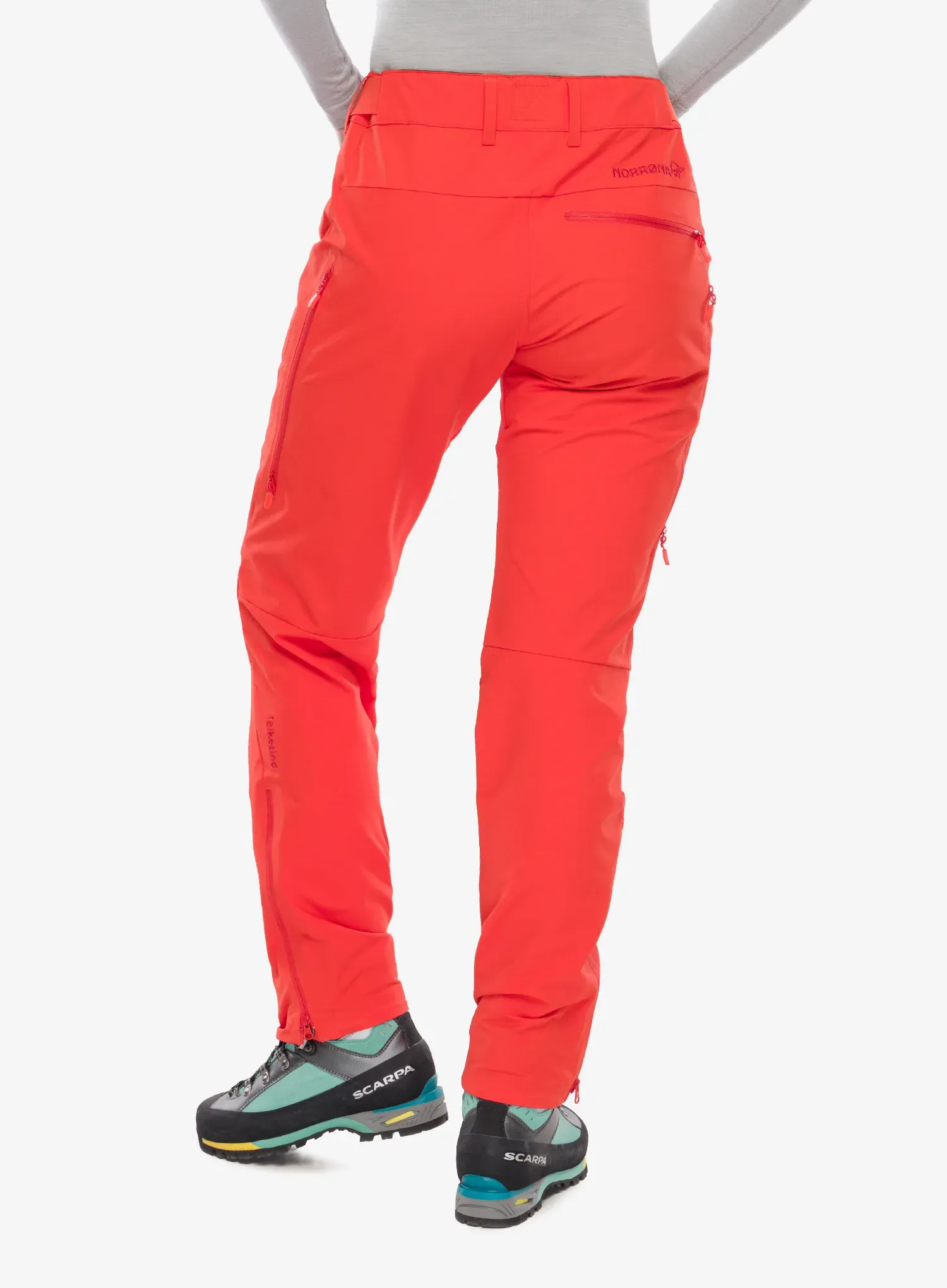 Turistické nohavice dámske Norrona Falketind Flex1 Pants - arednalin red