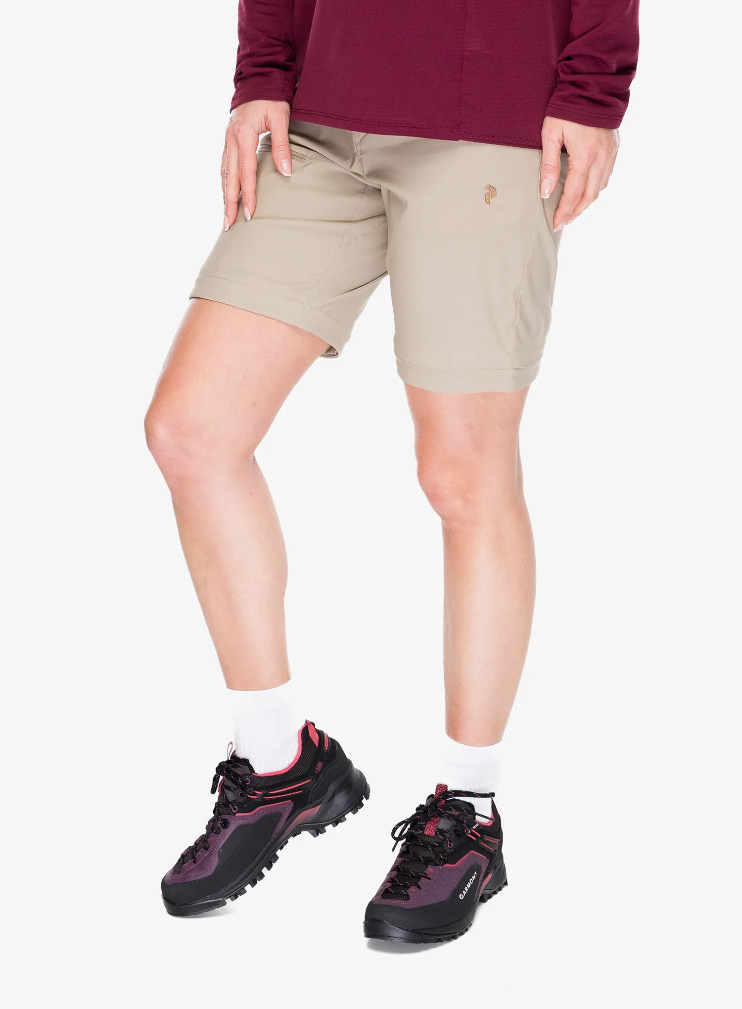 Turistické nohavice dámske Peak Performance Iconiq Zip-Off Pants - avid beige