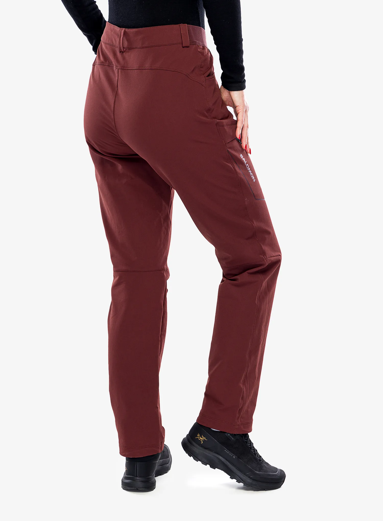 Turistické nohavice dámske Salomon Wayfarer Warm Pant - rum raisin