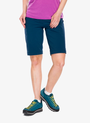Turistické nohavice dámske Vaude Farley Stretch ZO T-Zip Pants II - dark sea