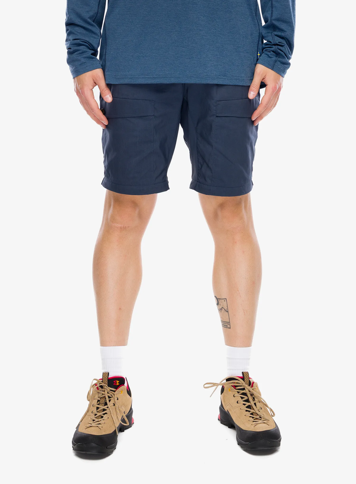Turistické nohavice Fjallraven Abisko Hybrid Trail Trs Zip-off - navy