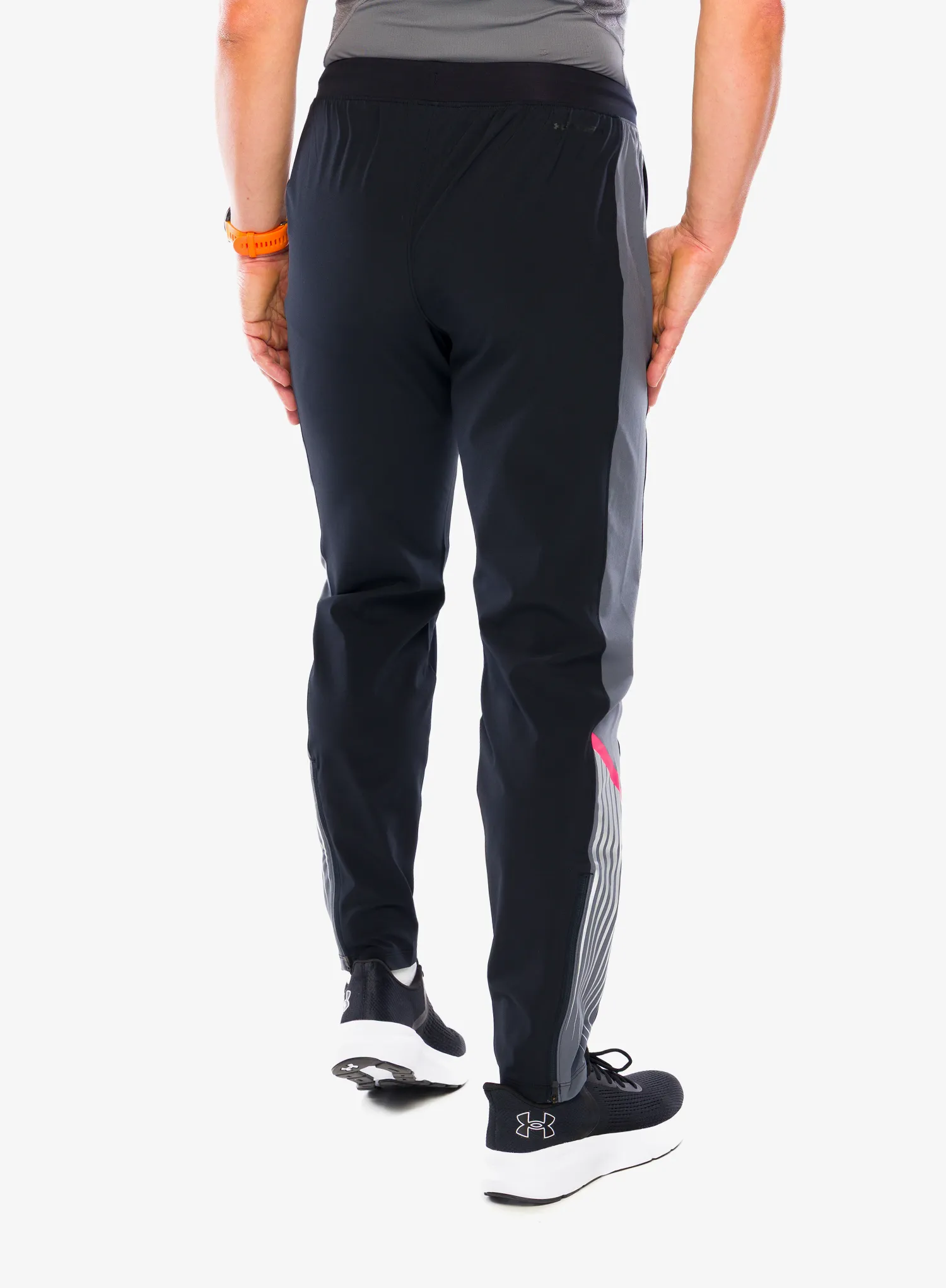 Nohavice Under Armour Velociti Storm Pant - black/castlerock/reflective