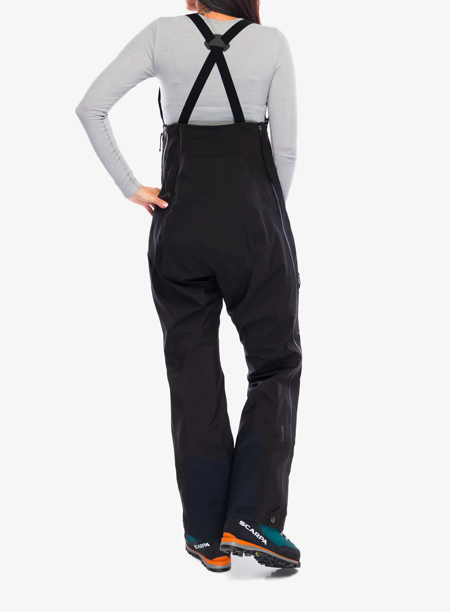 Dámske turistické nohavice Patagonia Pluma PRO Bibs - black