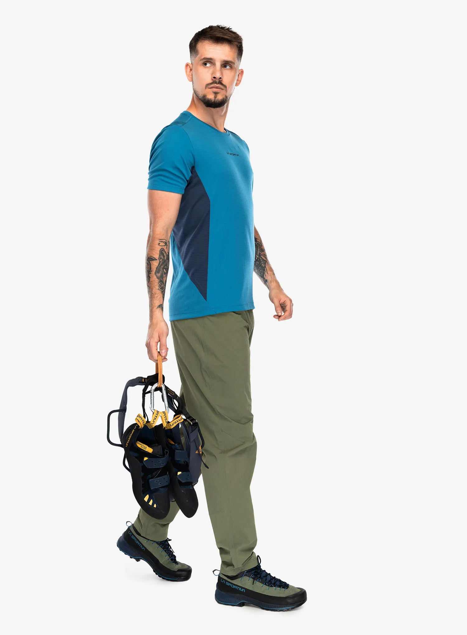 Lezecké nohavice La Sportiva Helixir Pants - cypress/night sky