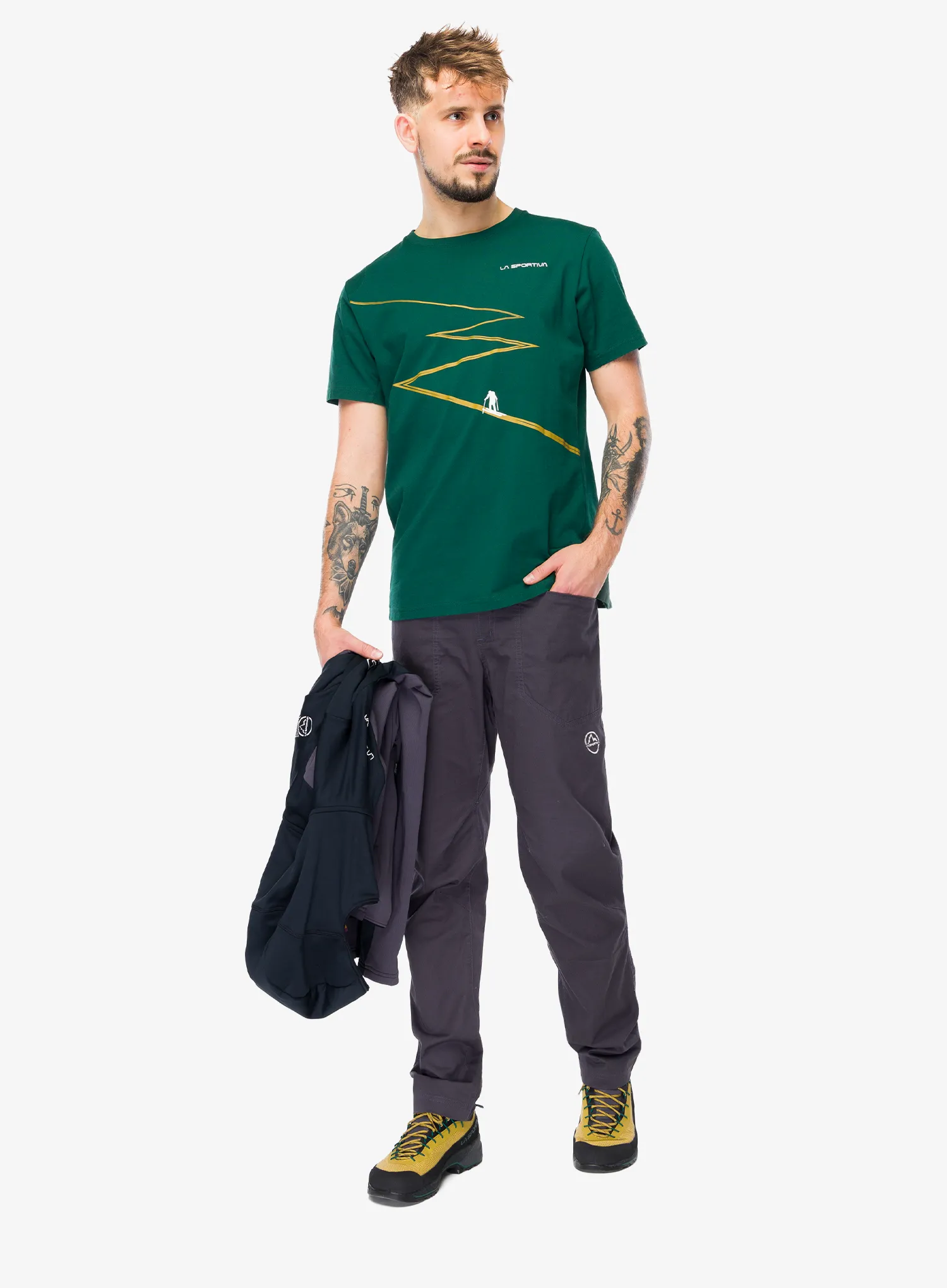 Lezecké nohavice La Sportiva Roots Pant - onyx/chalk