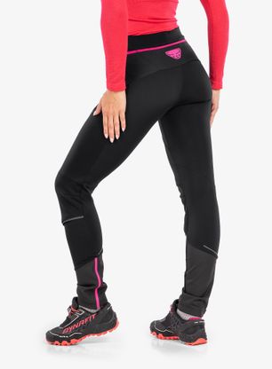 Dámske bežecké legíny Dynafit Alpine Warm Pants - black out/pink glo