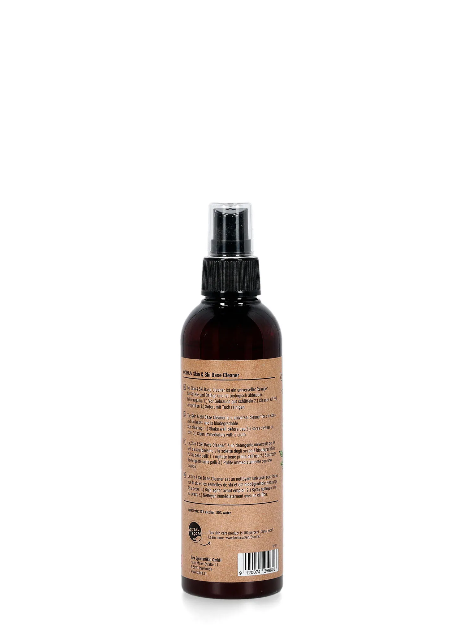 Impregnácia na stúpacie pásy Kohla Skin & Ski Base Cleaner Green Line