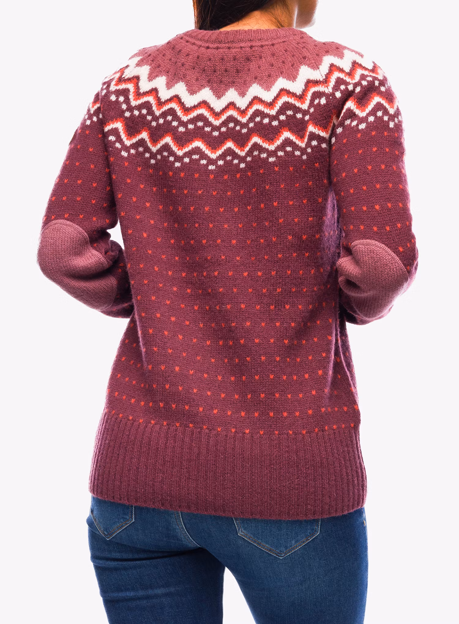 Dámsky sveter Fjallraven Ovik Knit Sweater - dark garnet