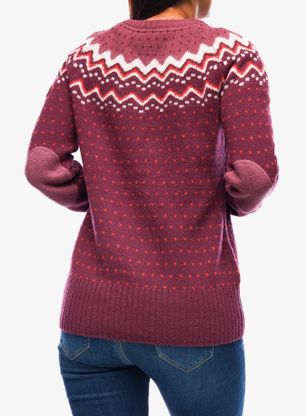 Dámsky sveter Fjallraven Ovik Knit Sweater - dark garnet