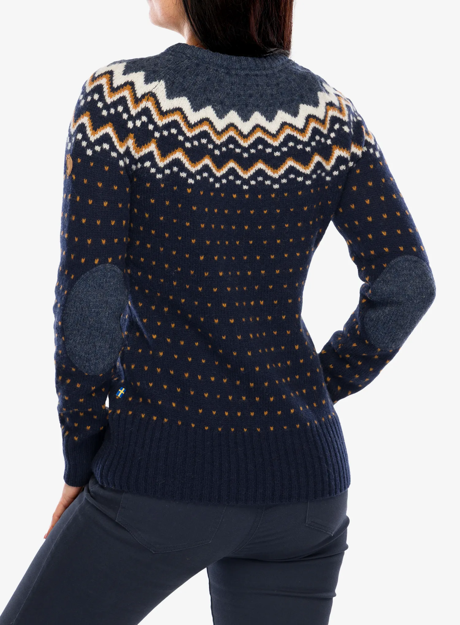 Dámsky sveter Fjallraven Ovik Knit Sweater - dark navy