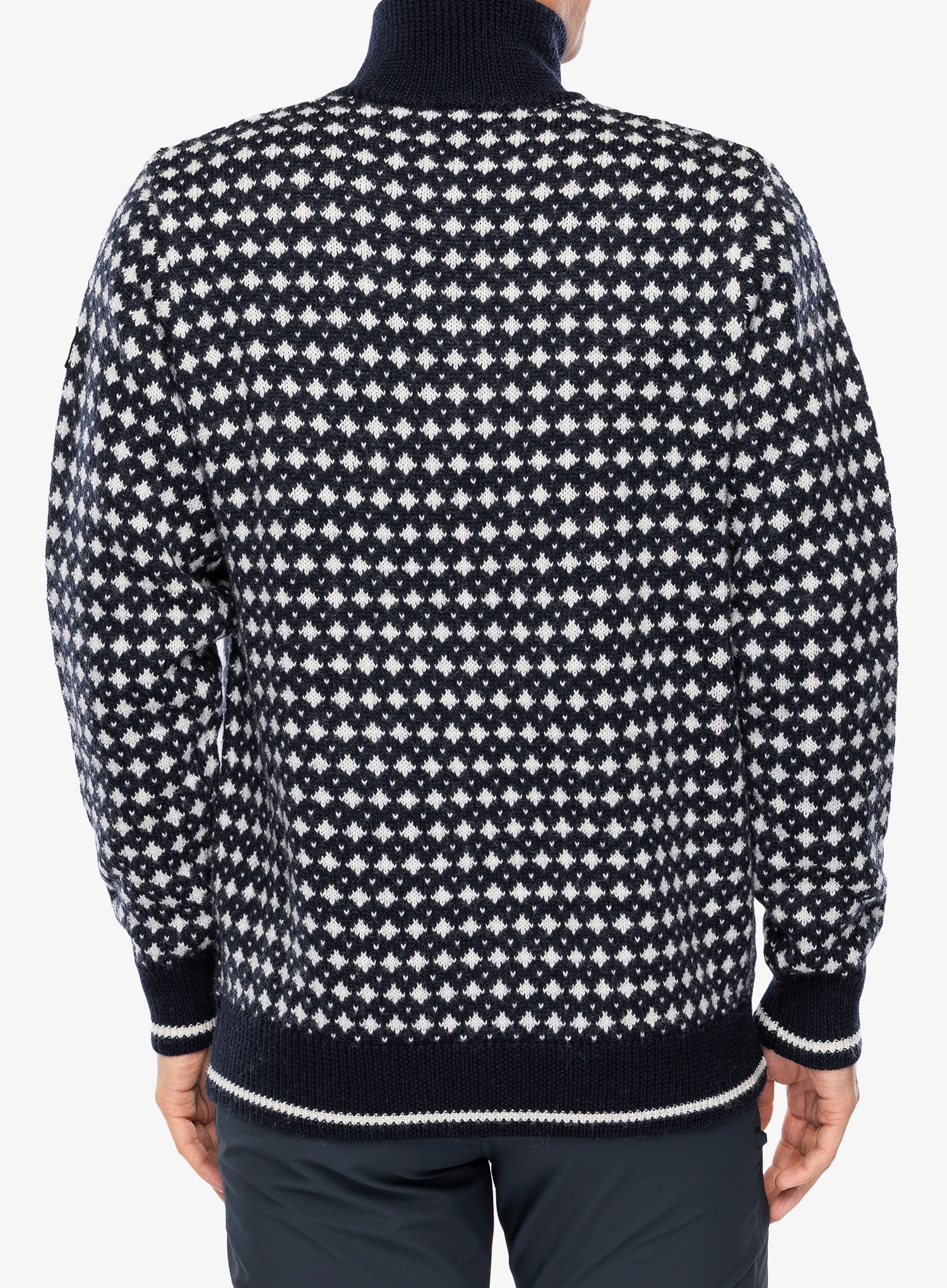 Vlnený sveter Dovre Knitted Zip Pullover - multicolour