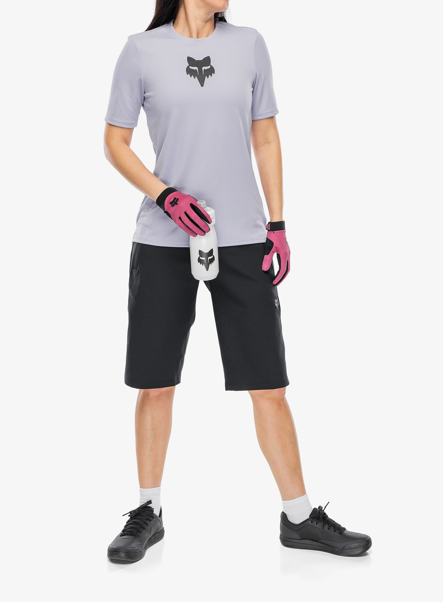 Dámske cyklistické šortky Fox Defend Short - black/black