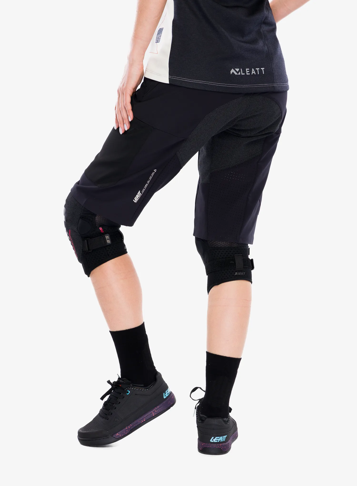 Dámske cyklistické šortky Leatt Shorts MTB Enduro 3.0 - black/black