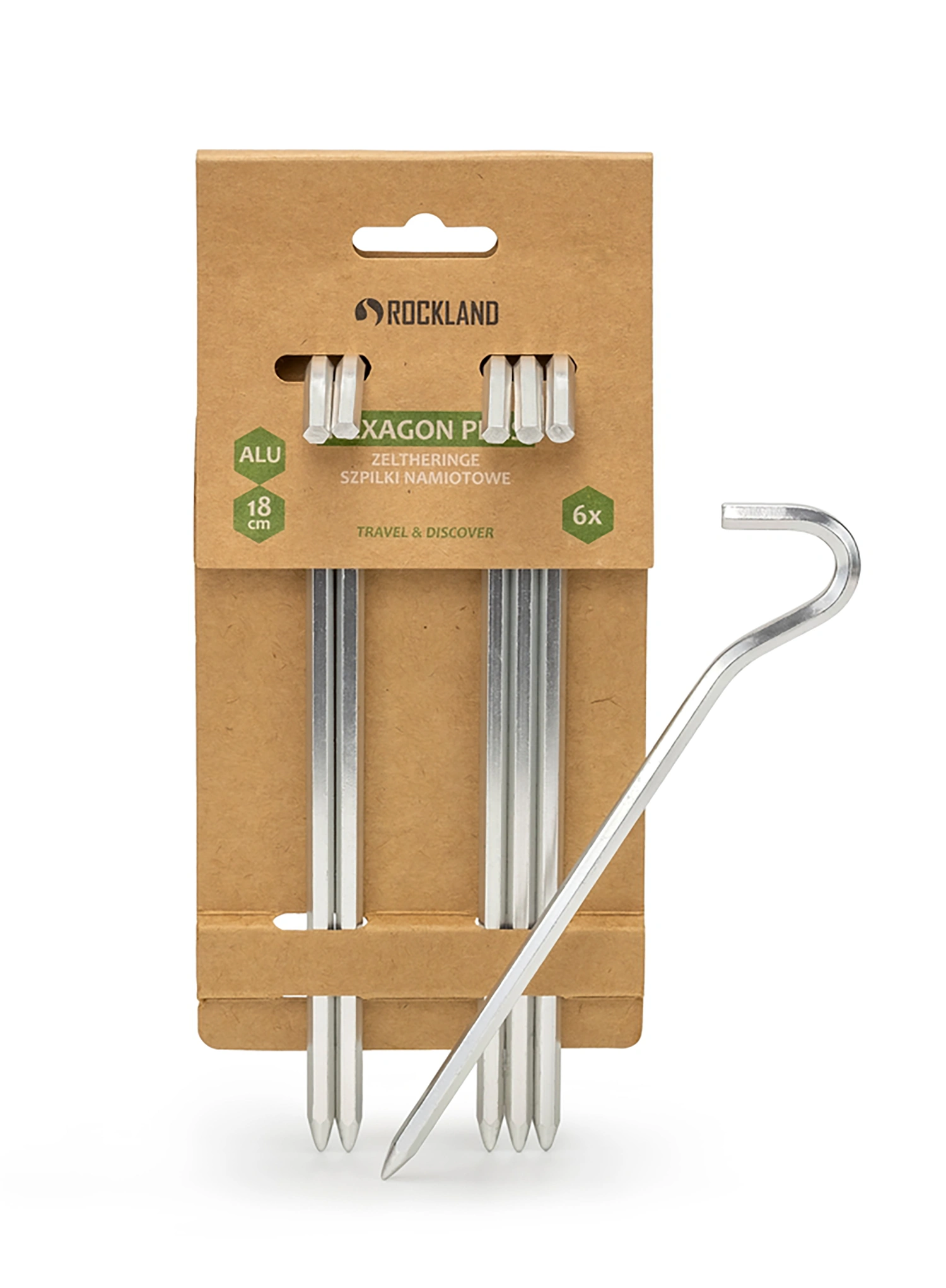 Stanové kolíky Rockland Haxagon 6 pcs