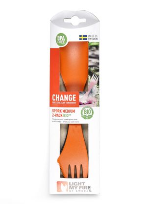 Turistický príbor Light My Fire Spork Original 2 Pack Bio - orange