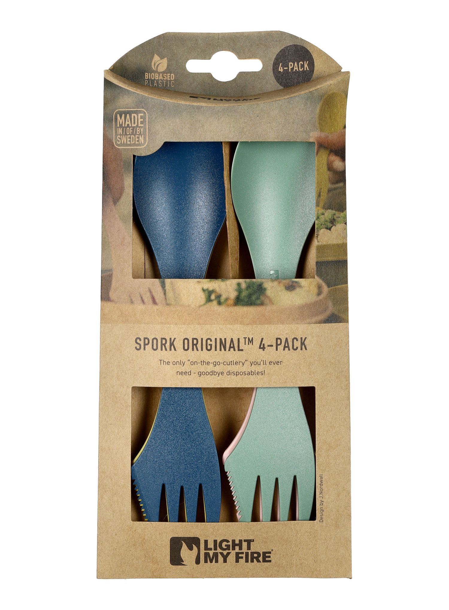 Turistický príbor Light My Fire Spork Original 4 Pack Bio - nature