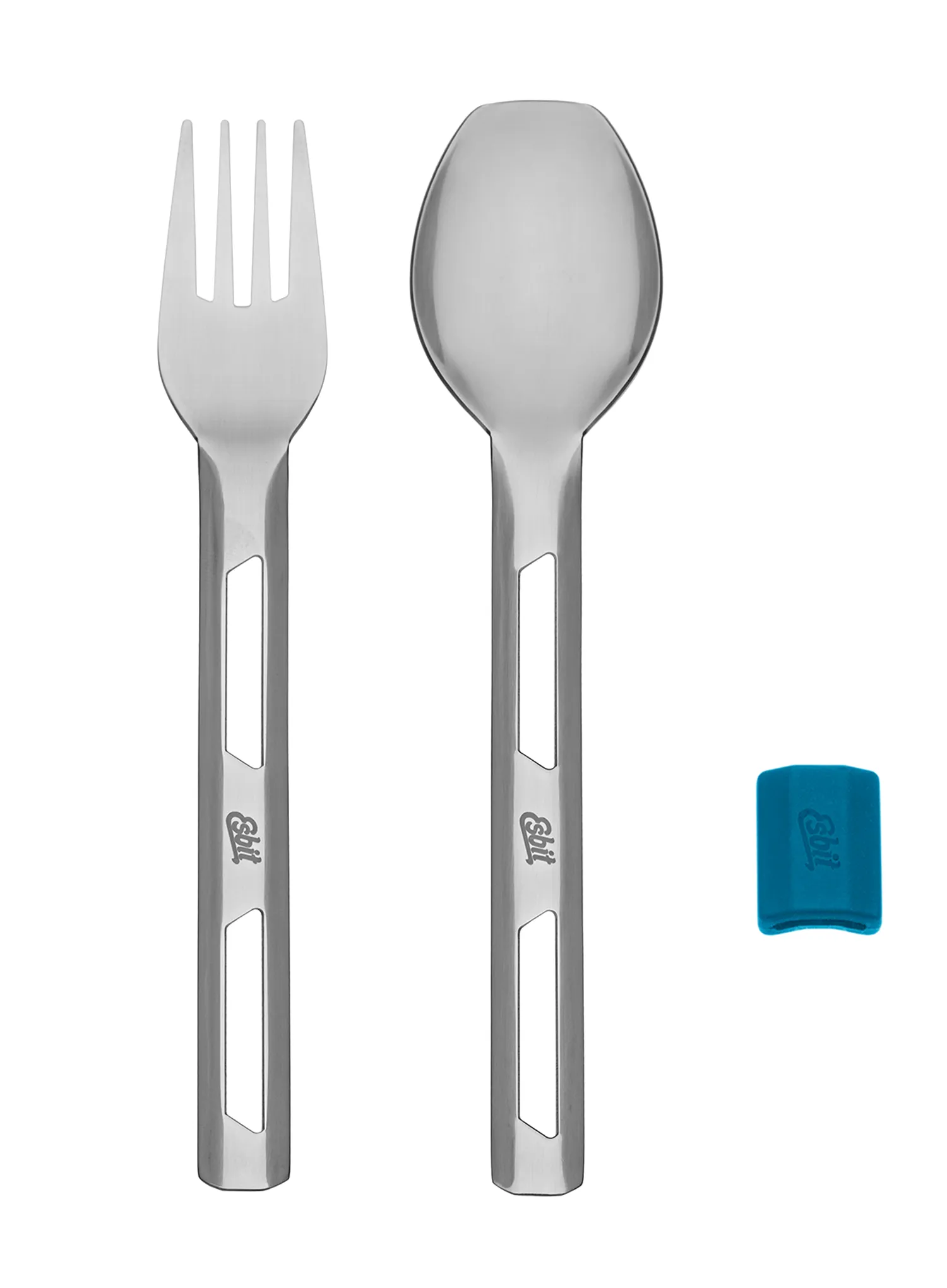 Turistický príbor Esbit Cutlery Set Incl. Silicone Band L - polar blue