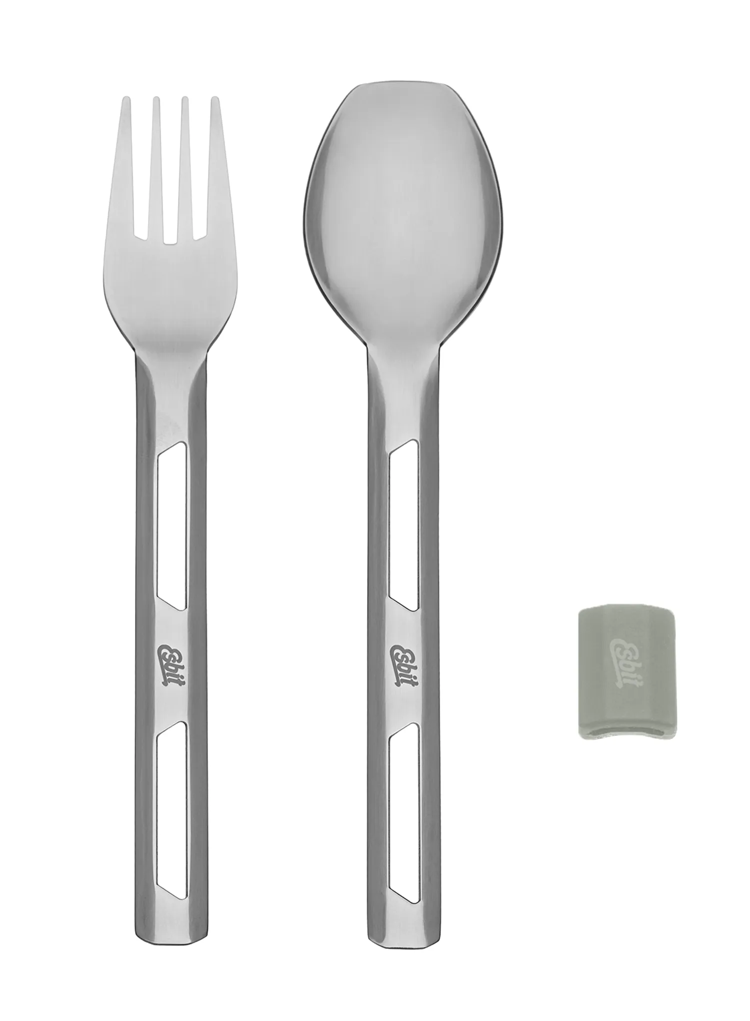 Turistický príbor Esbit Cutlery Set Incl. Silicone Band L - stone grey
