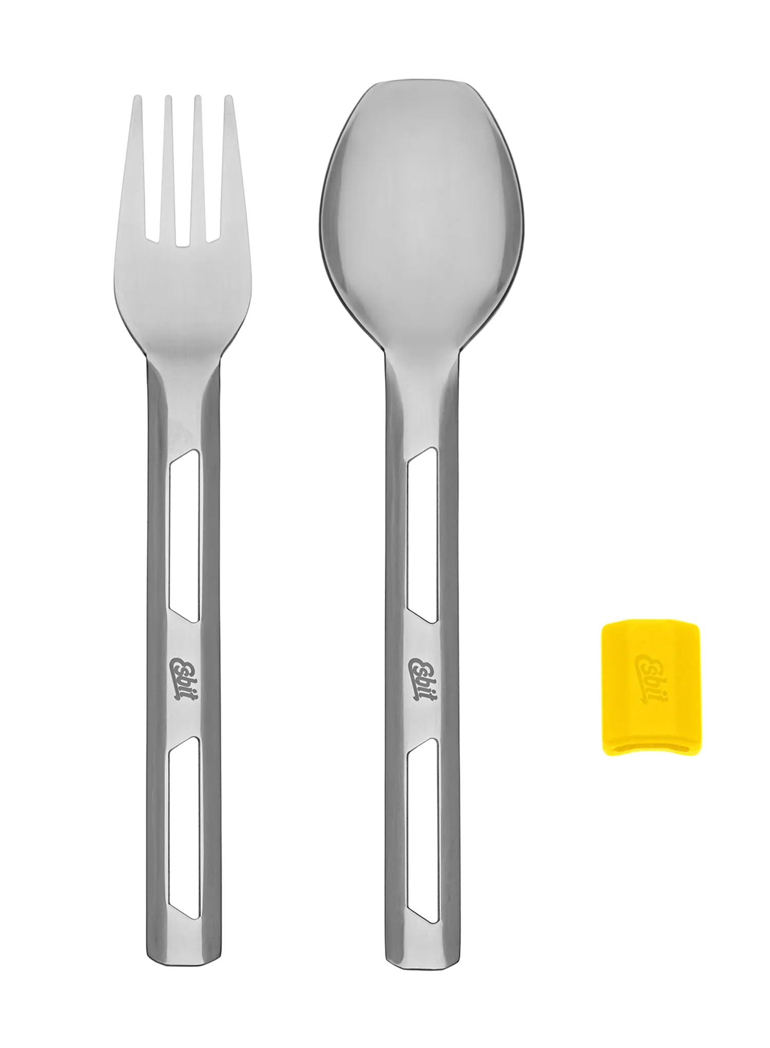 Turistický príbor Esbit Cutlery Set Incl. Silicone Band L - sunshine yellow