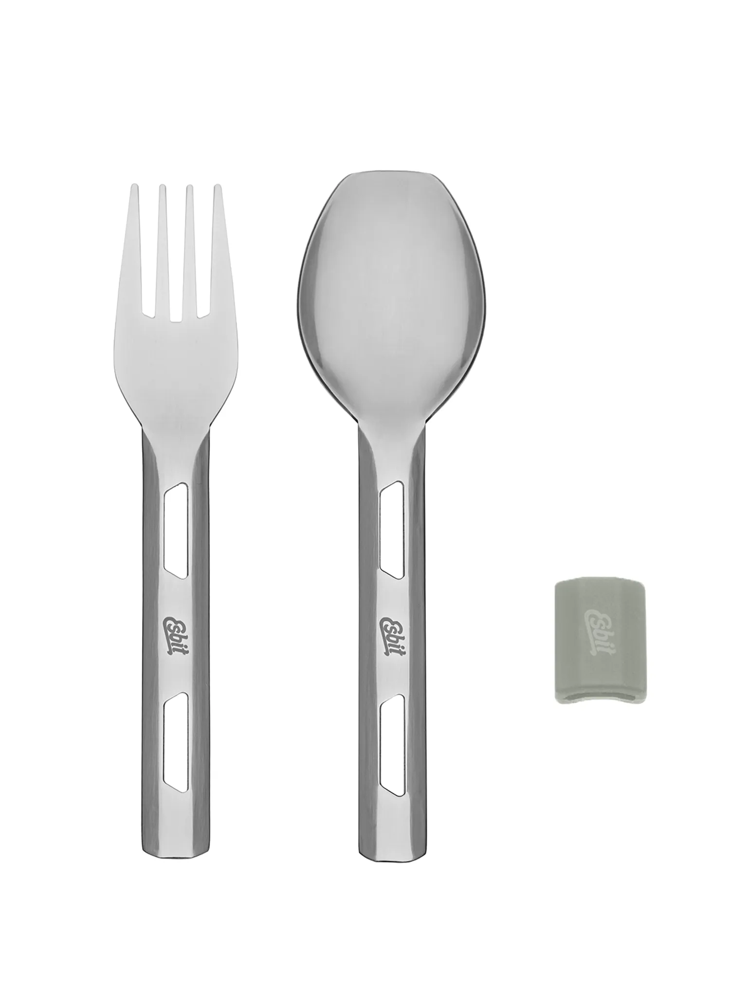 Turistický príbor Esbit Cutlery Set Incl. Silicone Band S - stone grey