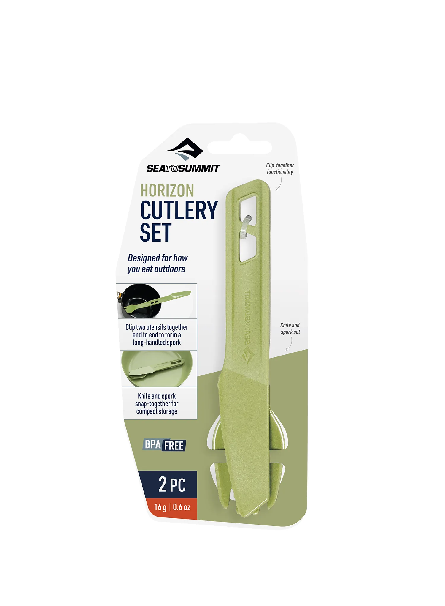 Turistický príbor Sea to Summit Horizon Cutlery 2 - tarragon