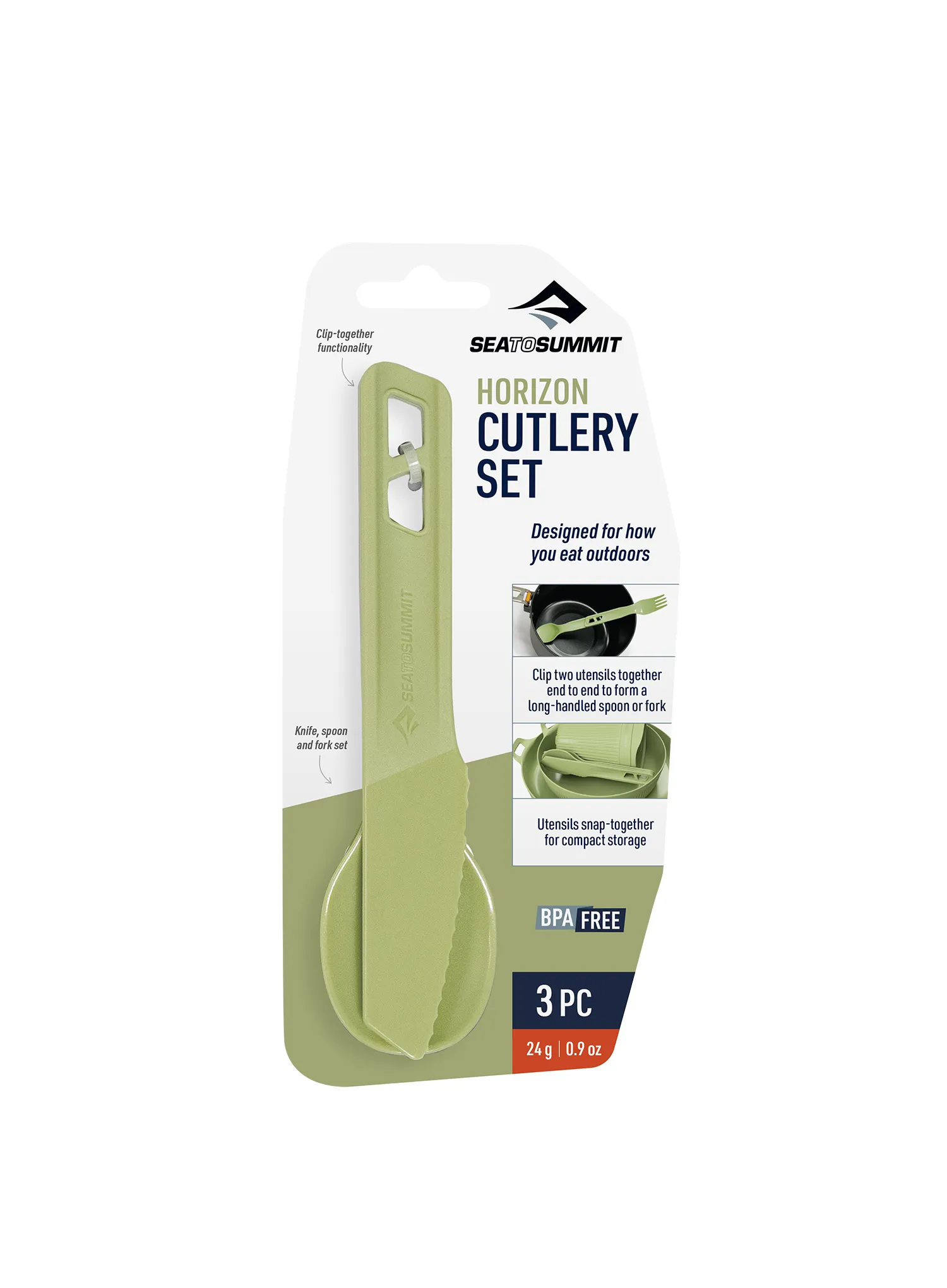 Turistický príbor Sea to Summit Horizon Cutlery 3 - tarragon