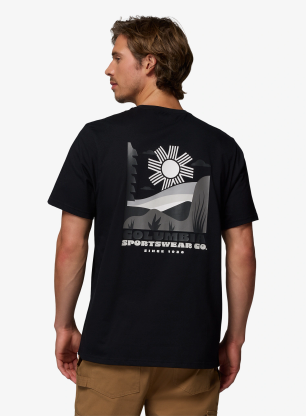 Bavlnené tričko Columbia CSC Outdoor Back Graphic Tee - black/shining sandscape