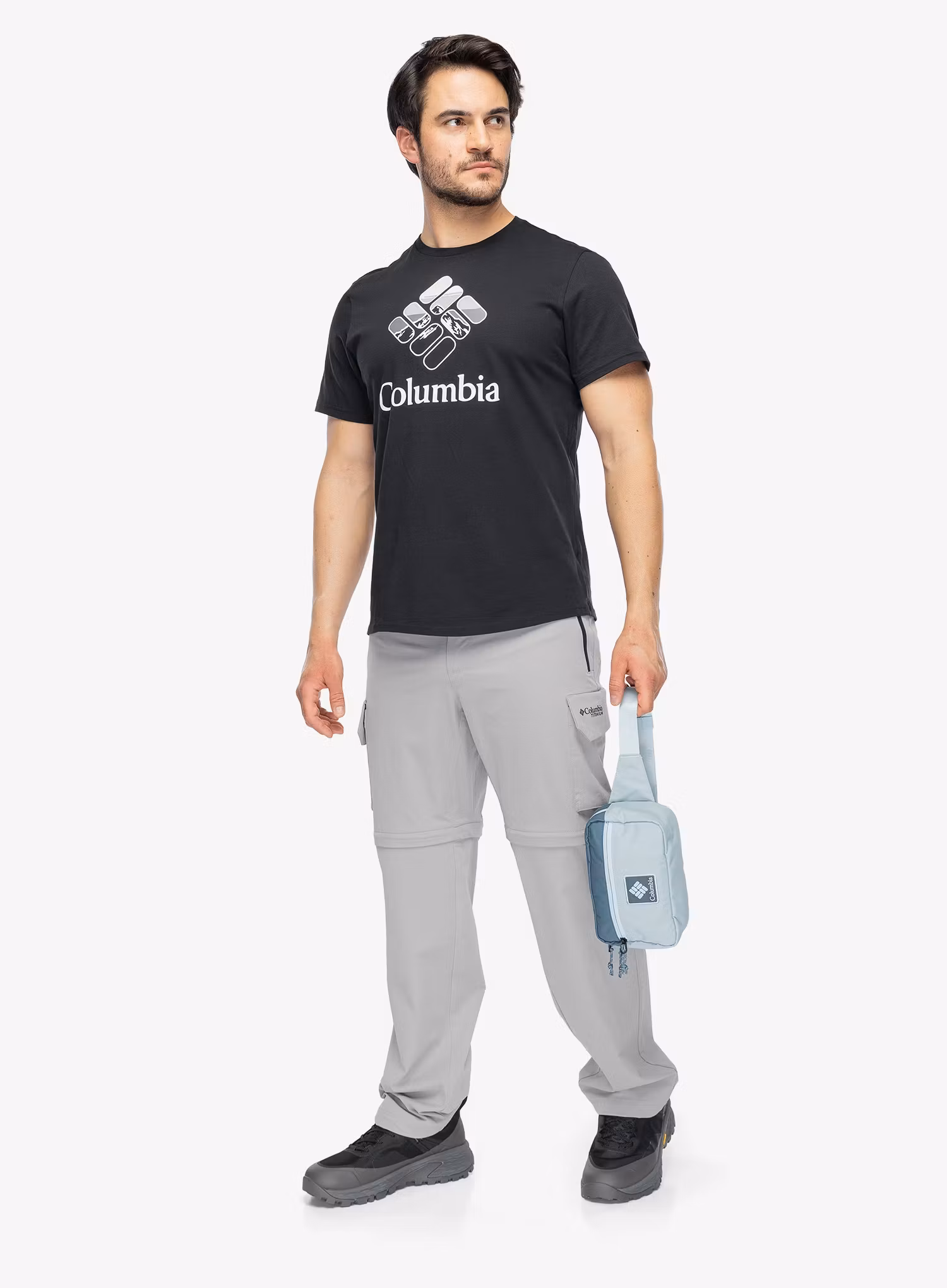 Bavlnené tričko Columbia CSC Seasonal Graphic Tee - black/heavenly stacked gem