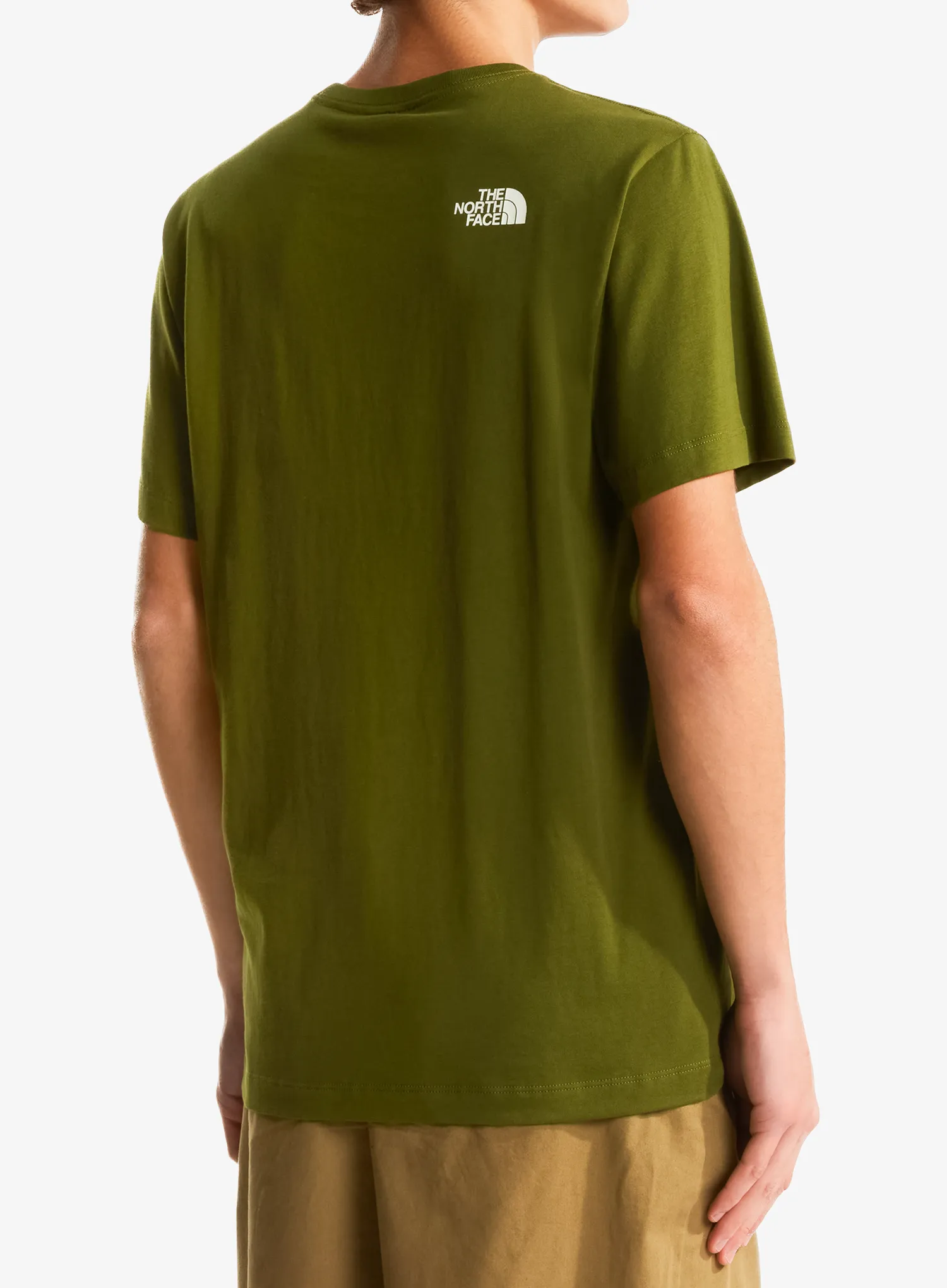 Bavlnené tričko The North Face Mountain Line Regular SS Tee - woodland green