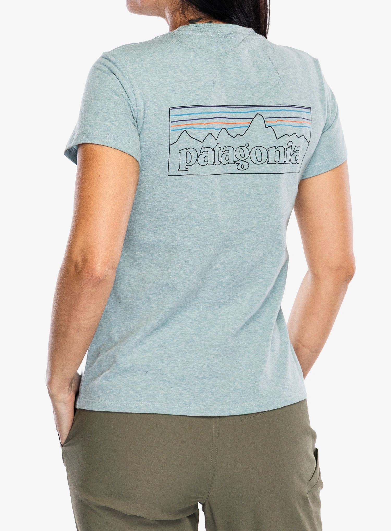 Tričko dámske Patagonia P-6 Logo Responsibili-Tee - p-6 outline/virtually blue