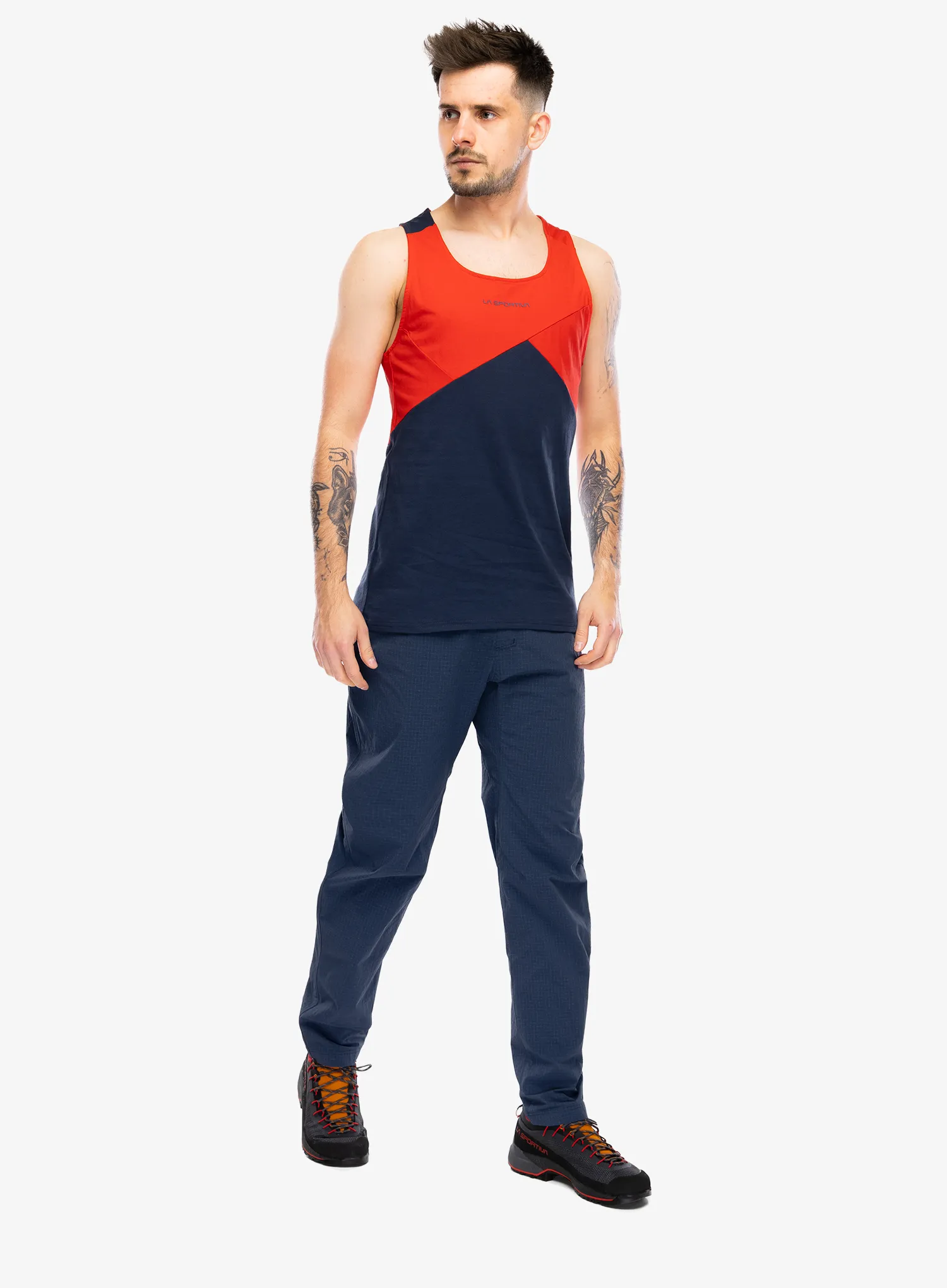 Pánsky top La Sportiva Dude Tank - night sky/mountain red