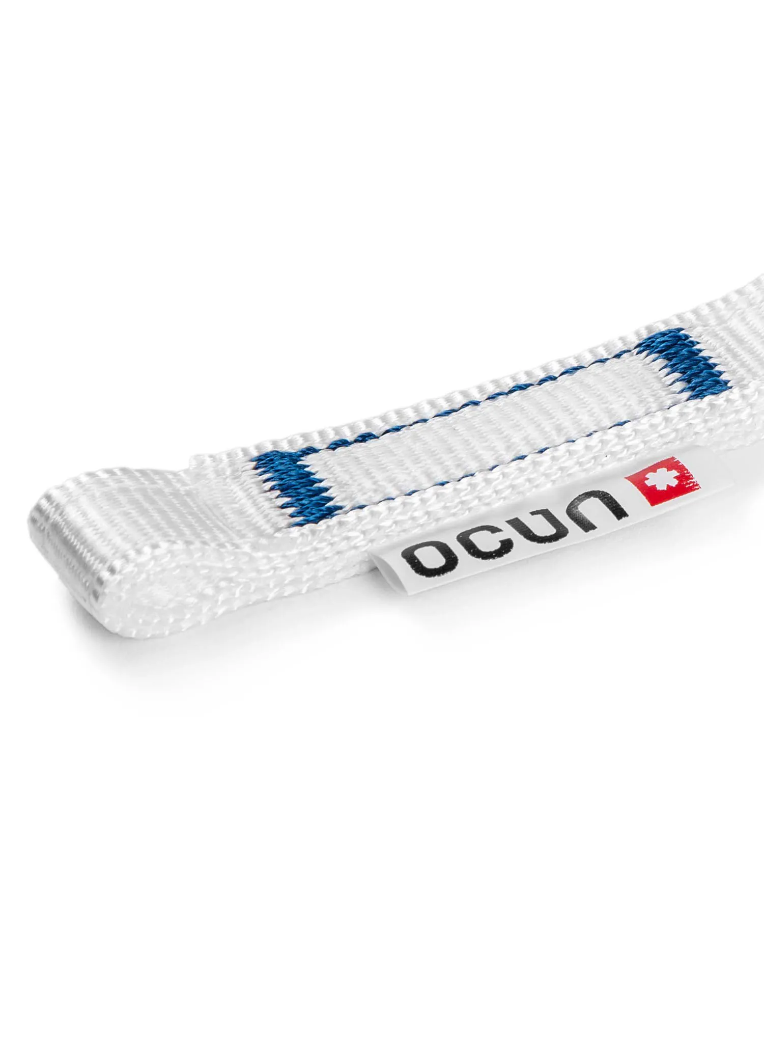 Páska pre expresky Ocun Quickdraw Ring Bio-Dyn 15 mm 15 cm - white/blue