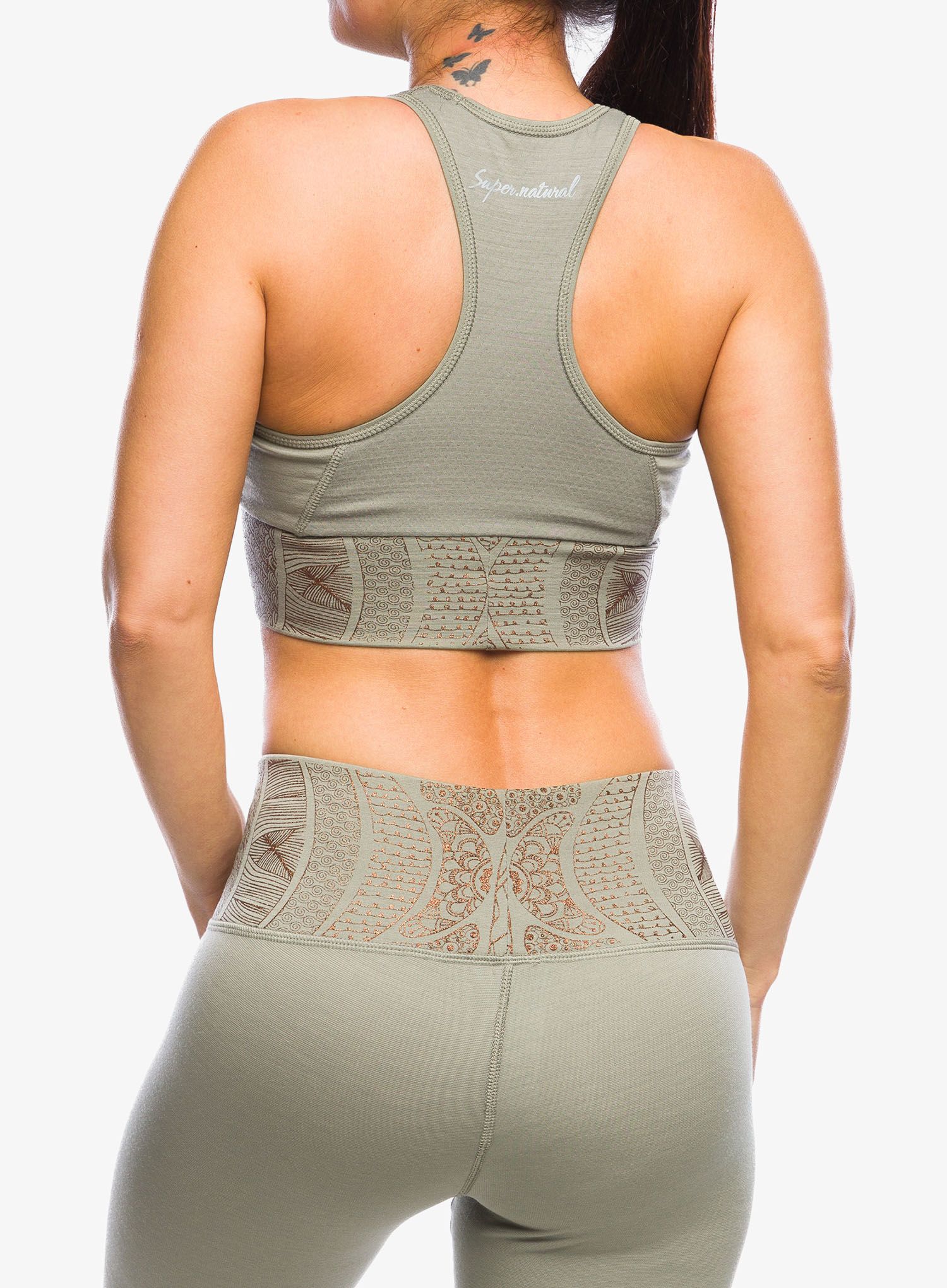 Dámsky top Super.natural Arabesque Lf Top - dried sage/copper