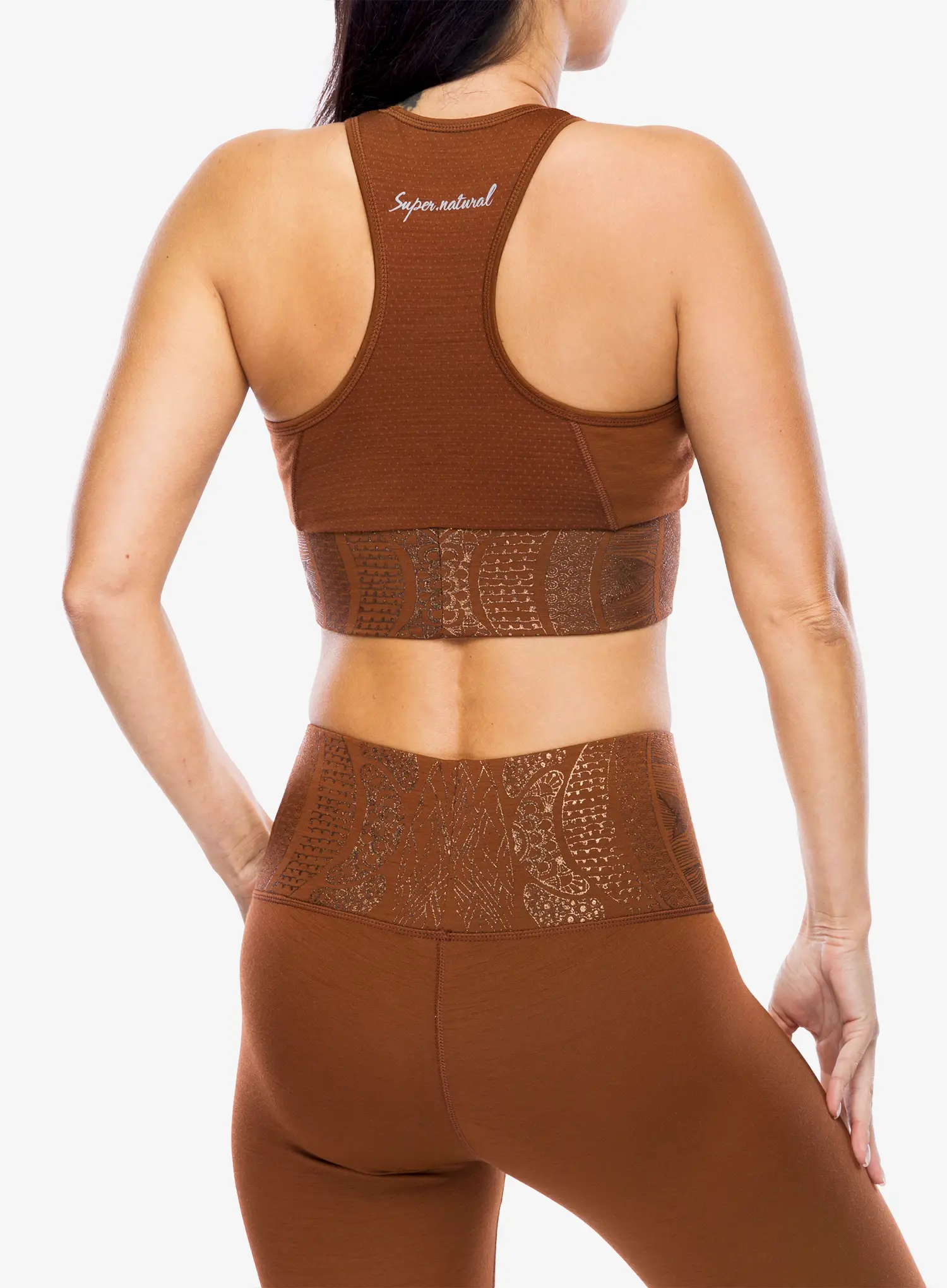 Dámsky top Super.natural Arabesque Lf Top - horn brown/copper