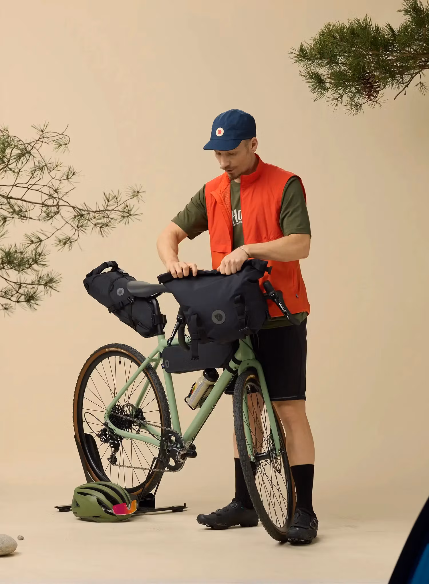 Taška na bicykel na riadidlá Fjallraven Hoja Handlebar Rolltop - black