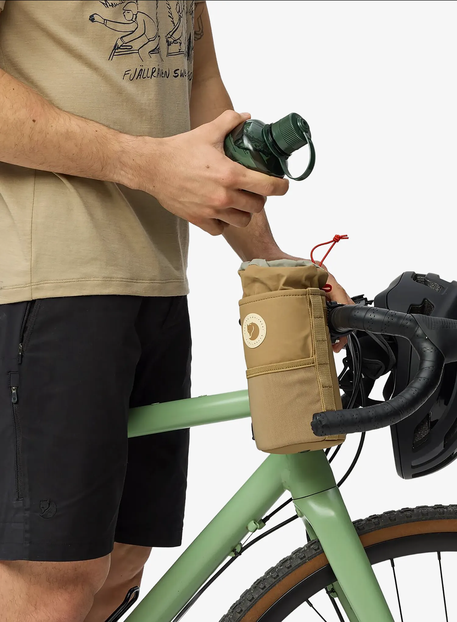 Taška na bicykel na riadidlá Fjallraven Hoja Snack Bag Large - clay