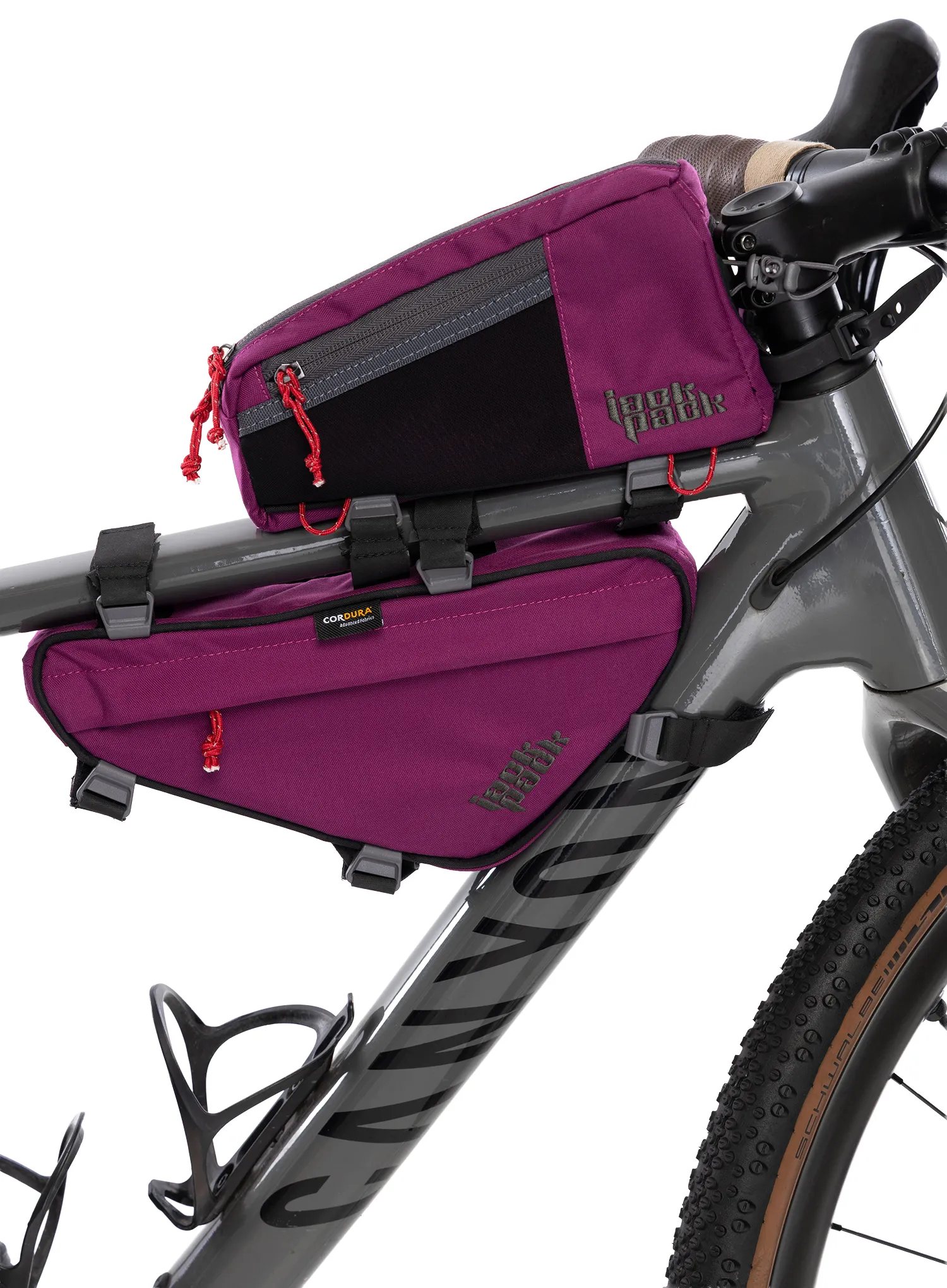Taška na rám bicykla Jack Pack Płetwa RGB - violet
