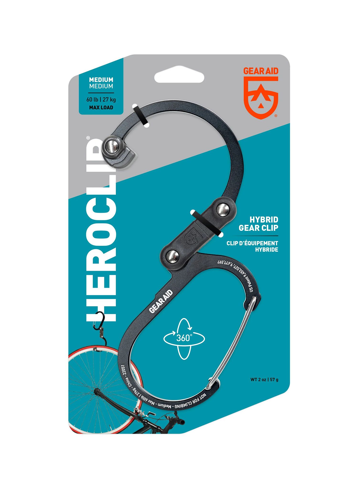 Držiak Gear Aid Heroclip Medium - stealth black