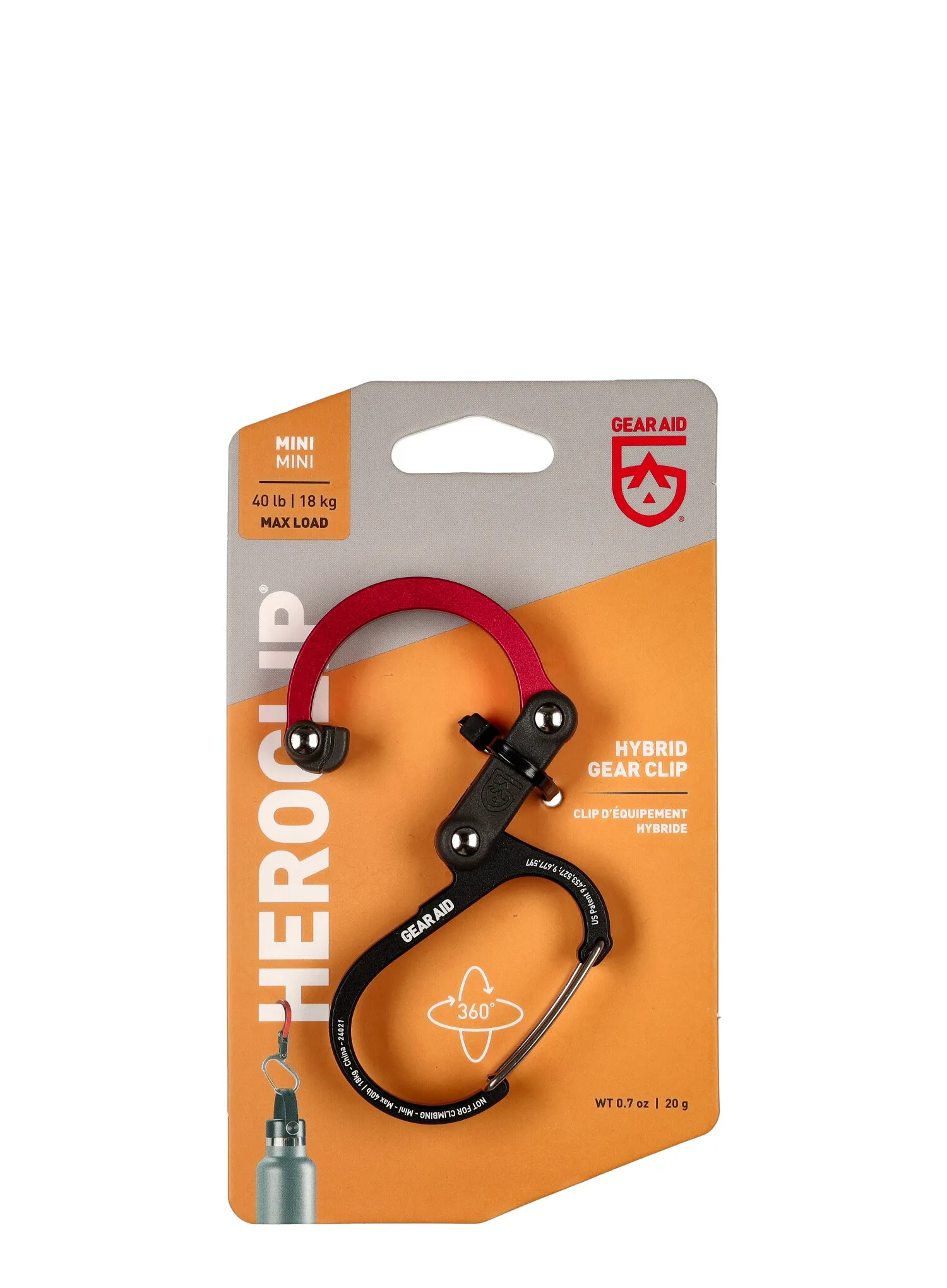 Držiak GearAid Heroclip Mini - black/red