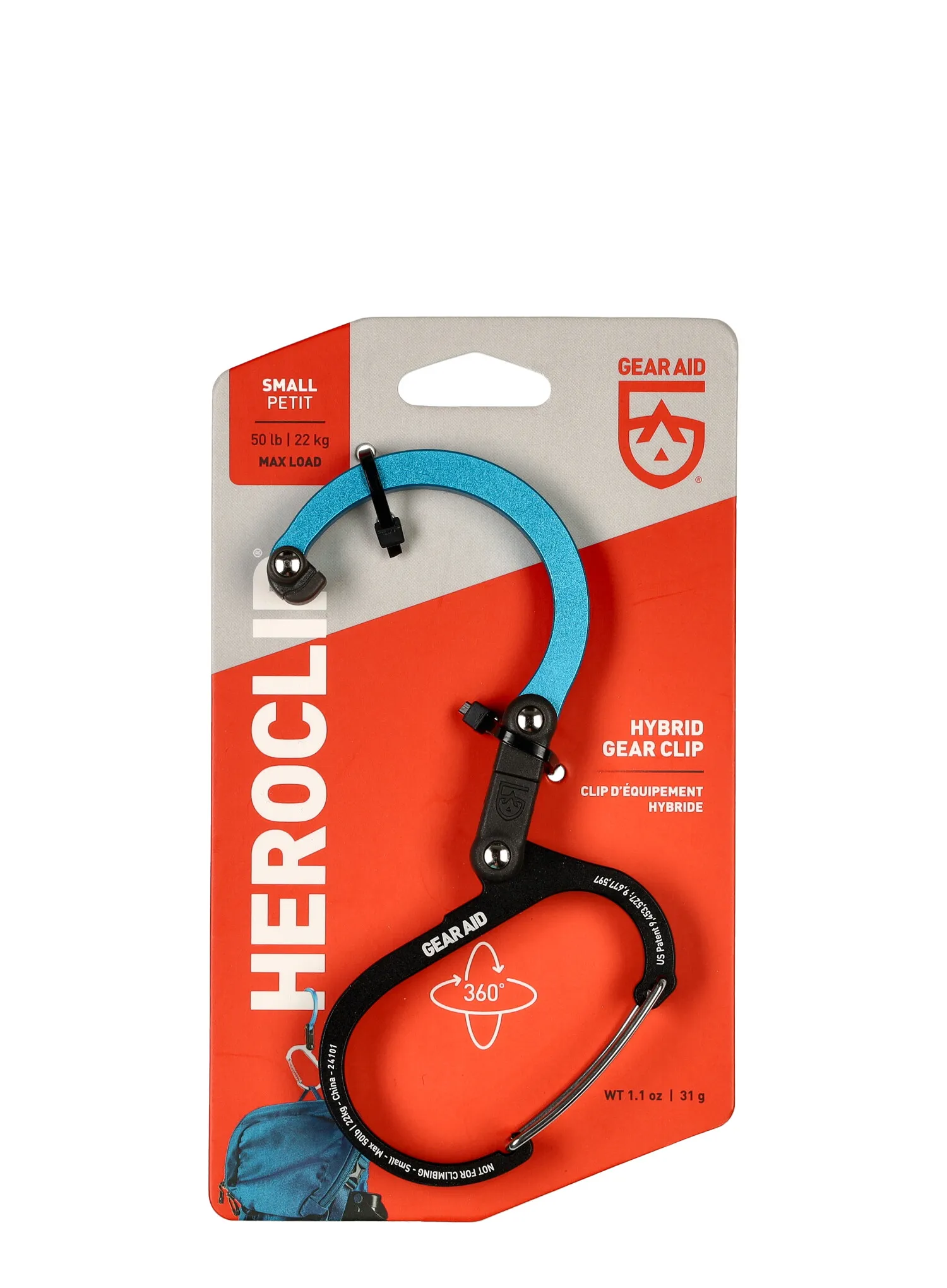 Držiak GearAid Heroclip Small  - black/blue