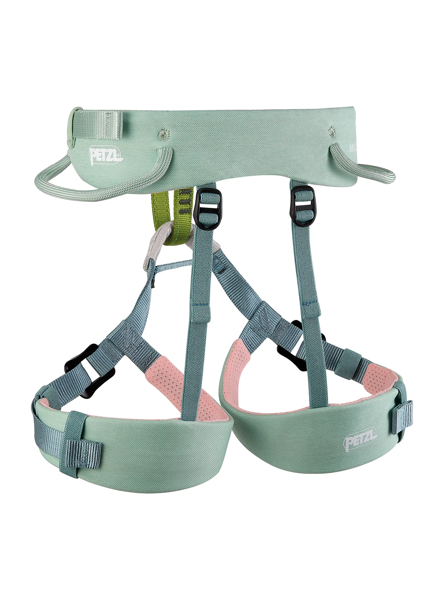Lezecký postroj pre deti Petzl Macchu - green