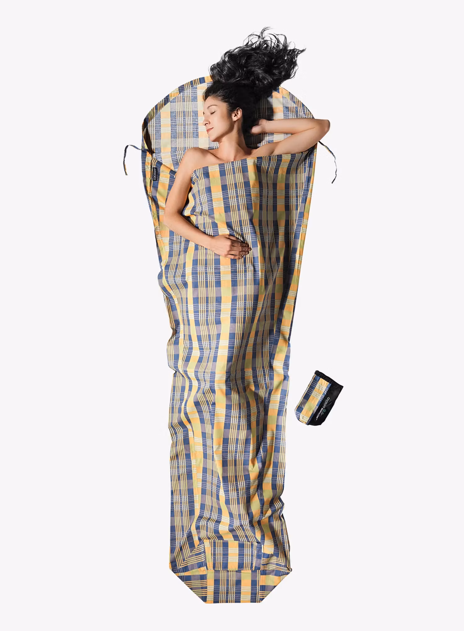 Vložka do spacáka Cocoon MummyLiner - Cotton - travel checks