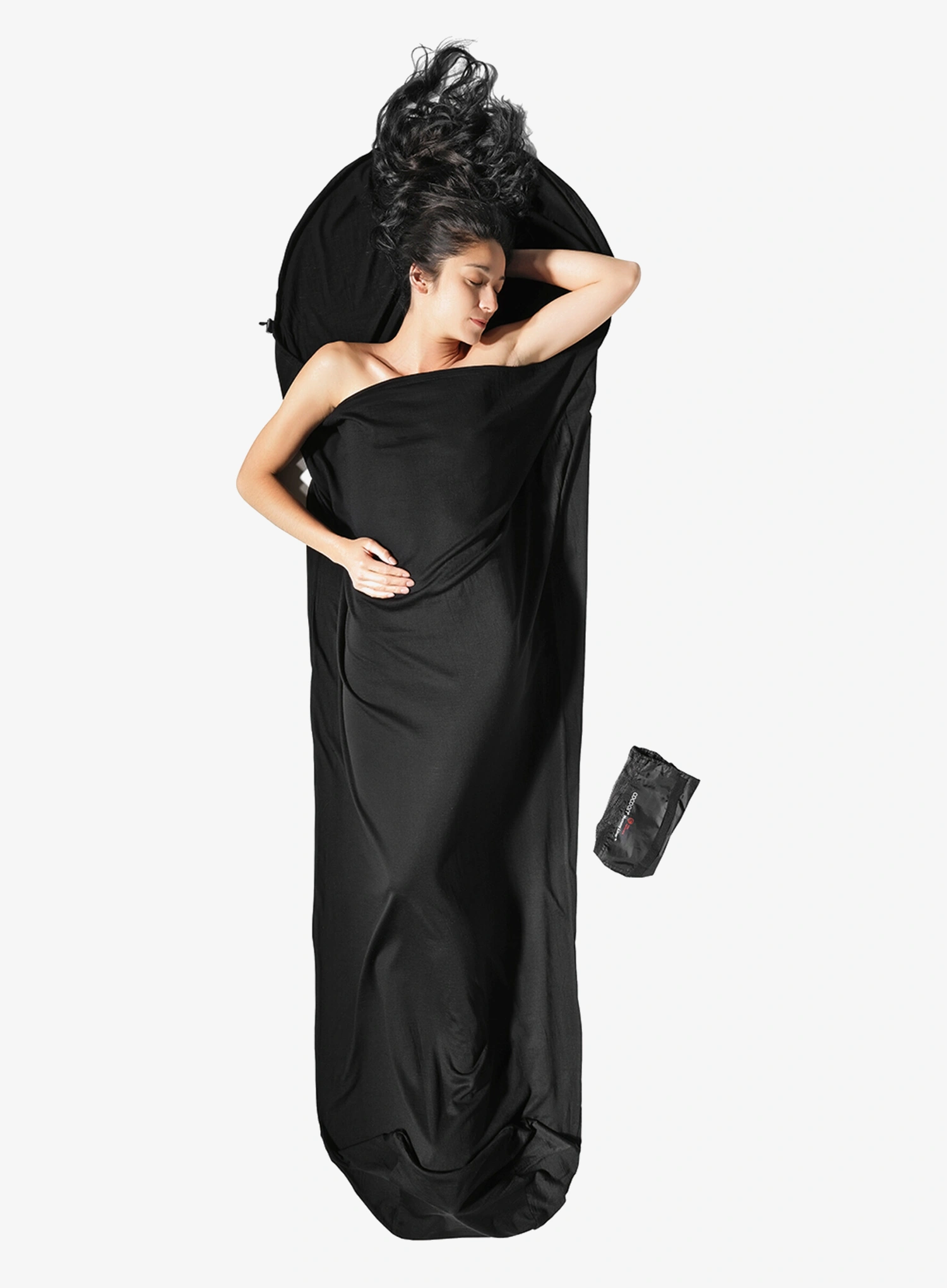 Vložka do spacáka Cocoon MummyLiner - Merino Wool - black