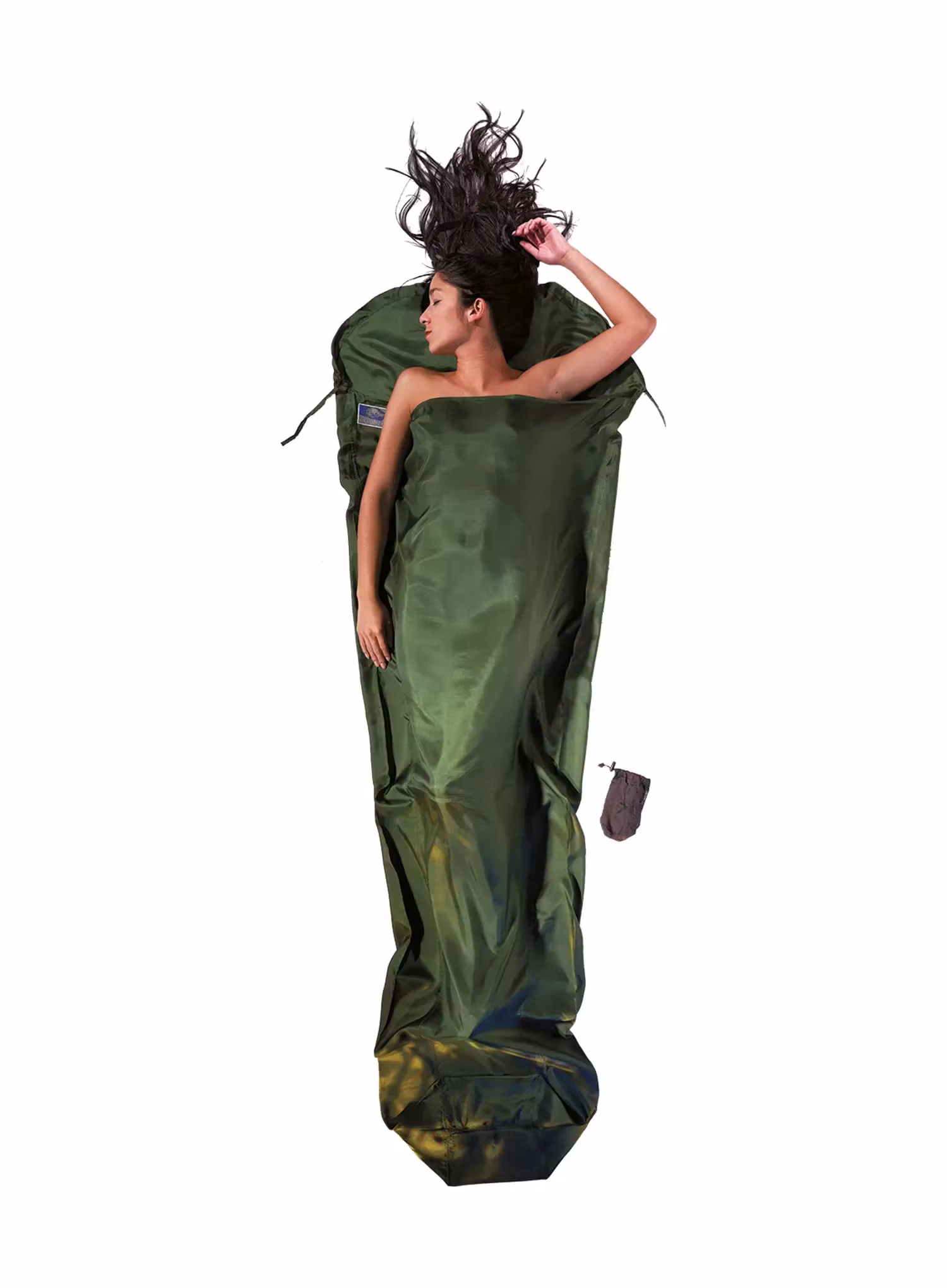 Vložka do spacáka Cocoon MummyLiner - Silk - dark olive green