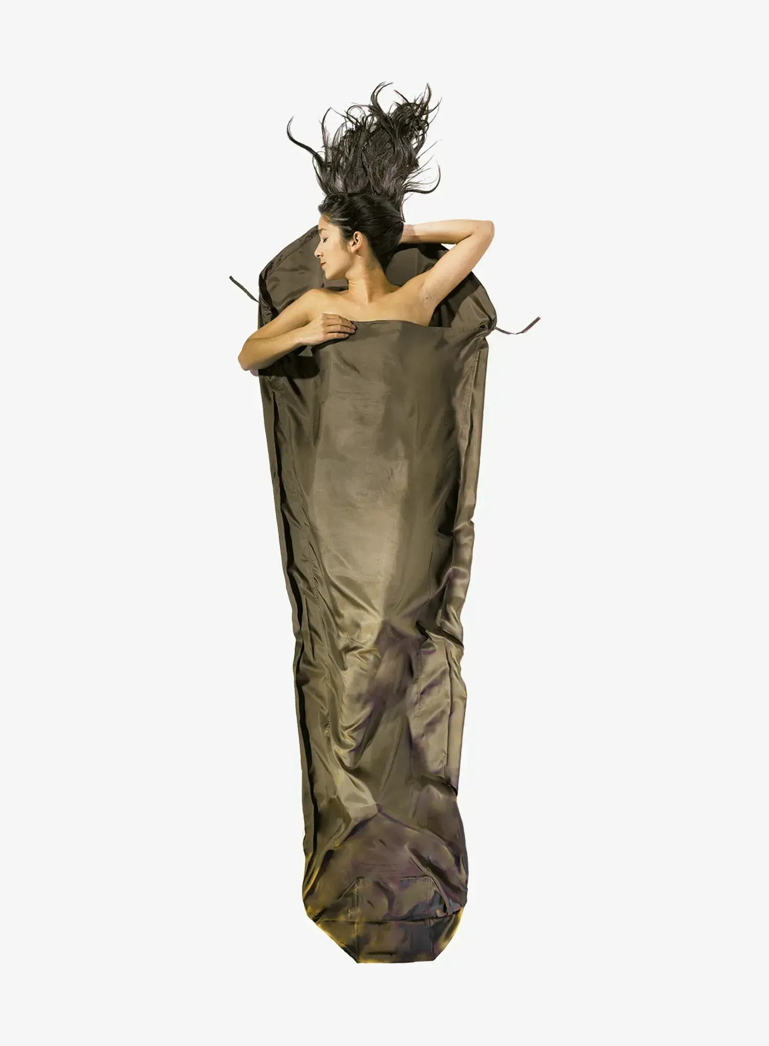 Vložka do spacáka Cocoon MummyLiner - Silk - muddy elephant