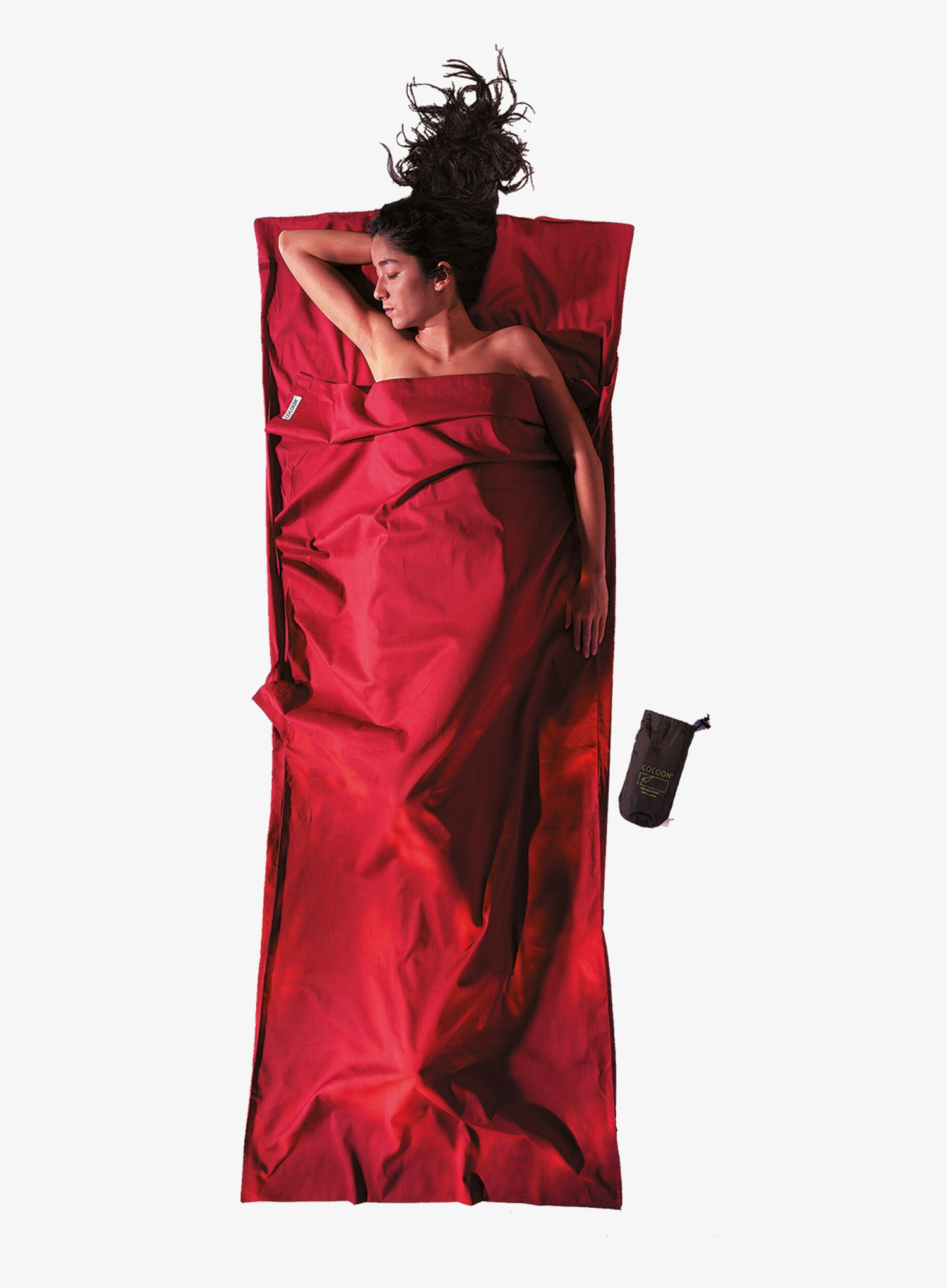 Vložka do spacáka Cocoon TravelSheet - Cotton - monks red
