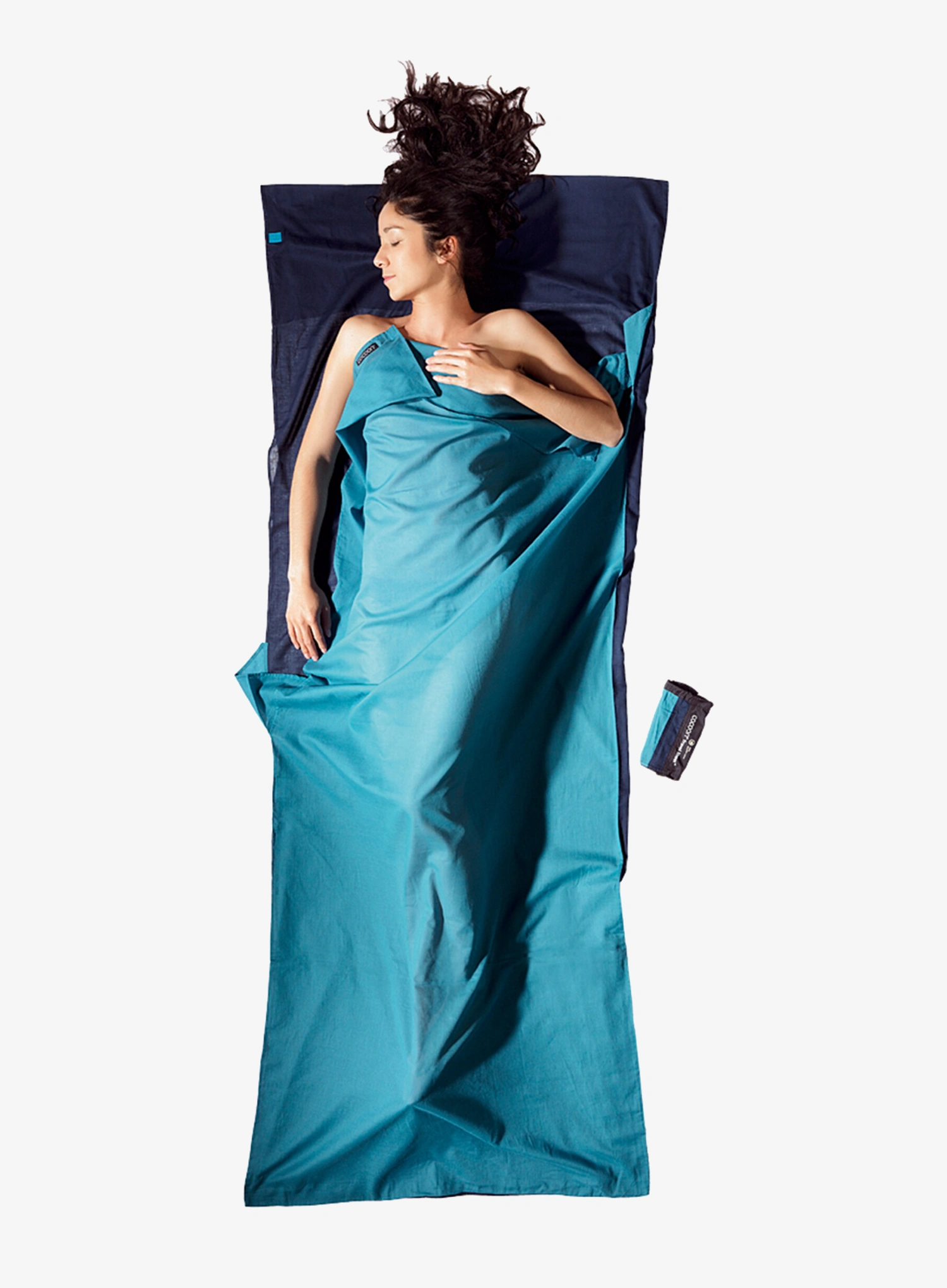 Vložka do spacáka Cocoon TravelSheet - Egyptian Cotton - tuareg/laguna blue