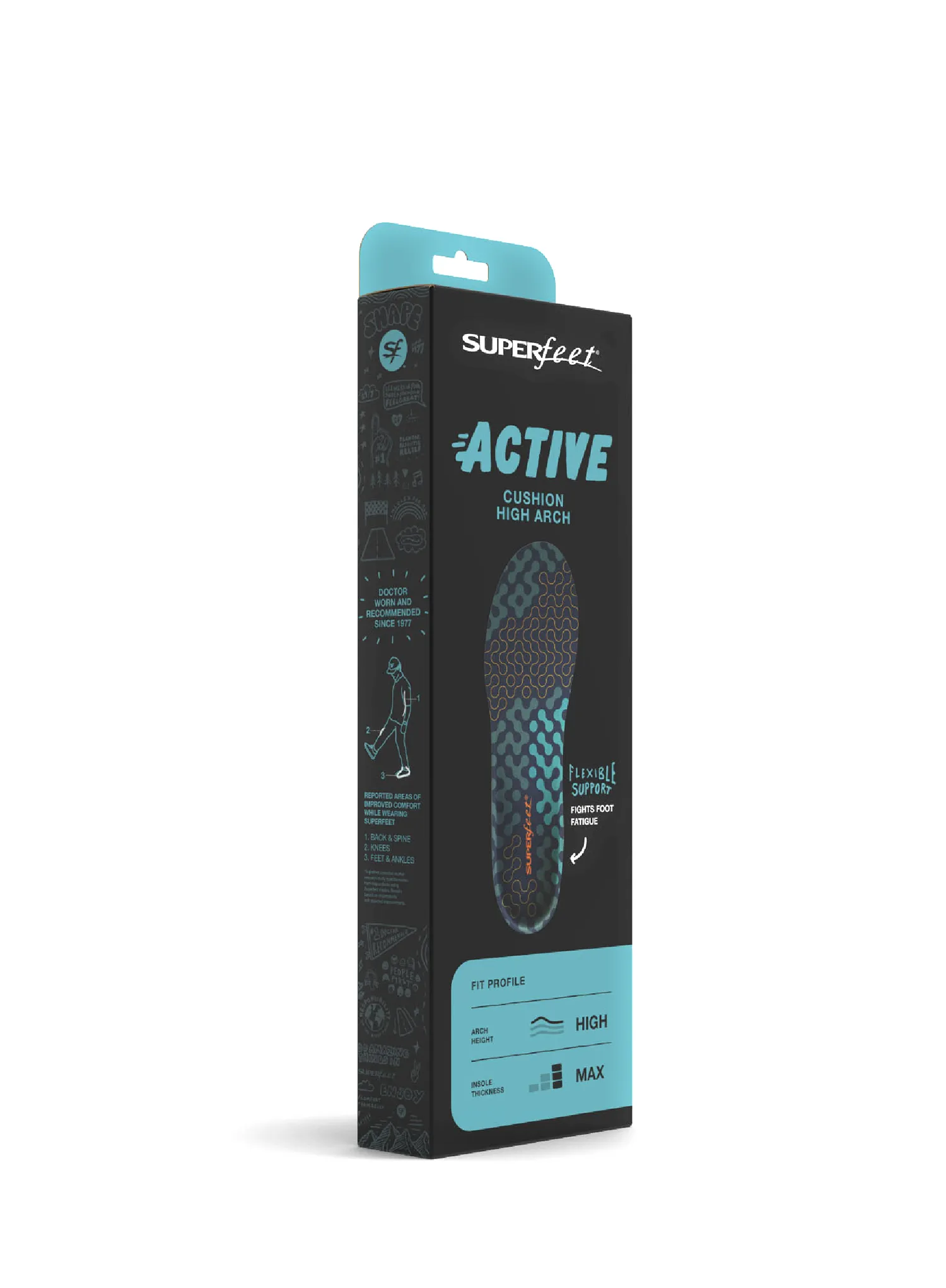 Vložky do topánok Superfeet Active Cushion High Arch - green
