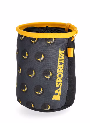 Vrecko na magnézium La Sportiva Climbing On The Moon Chalk Bag - carbon/giallo