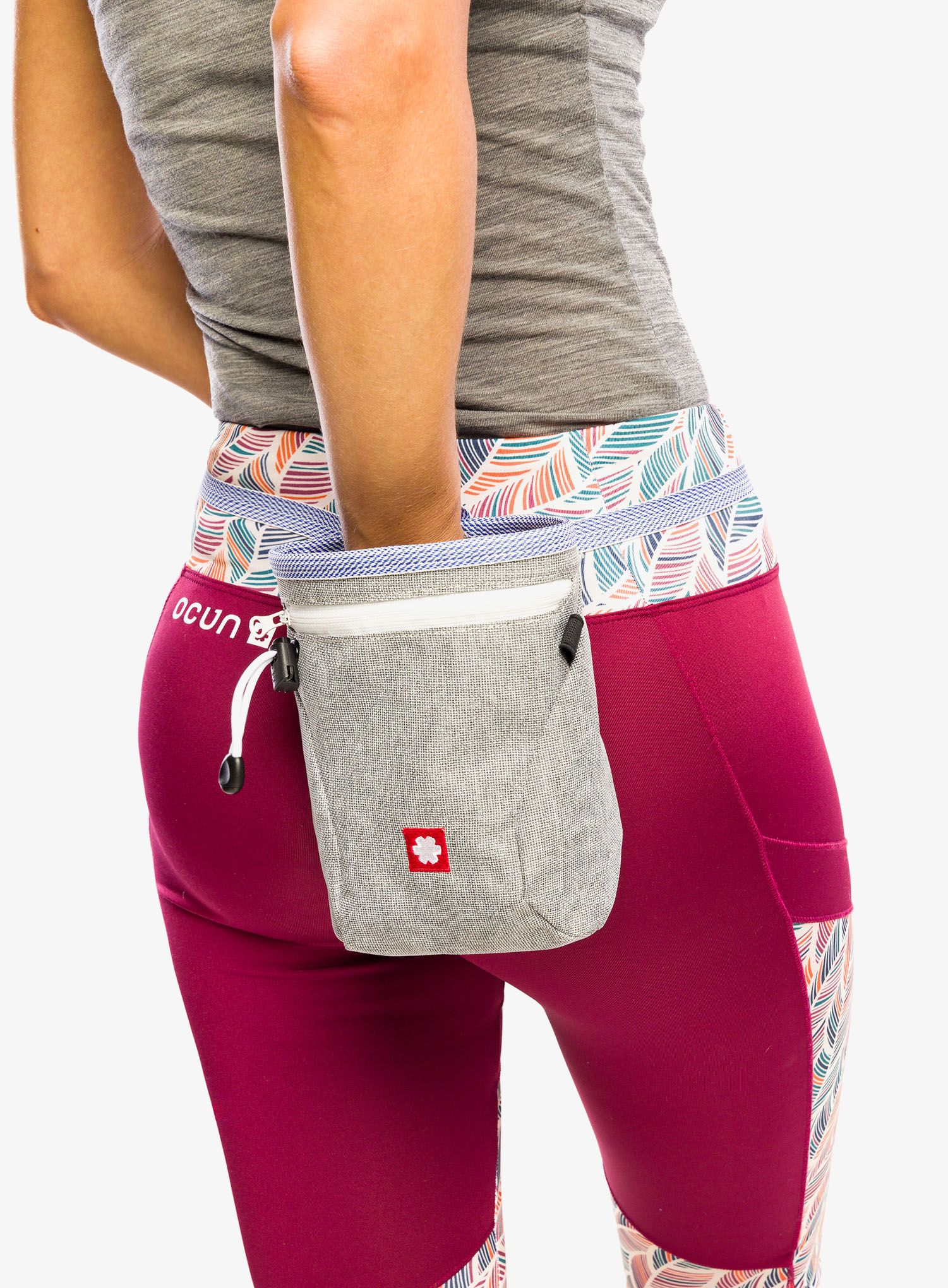 Vrecko na magnézium Ocun Dusty Eco + Belt - grey/blue